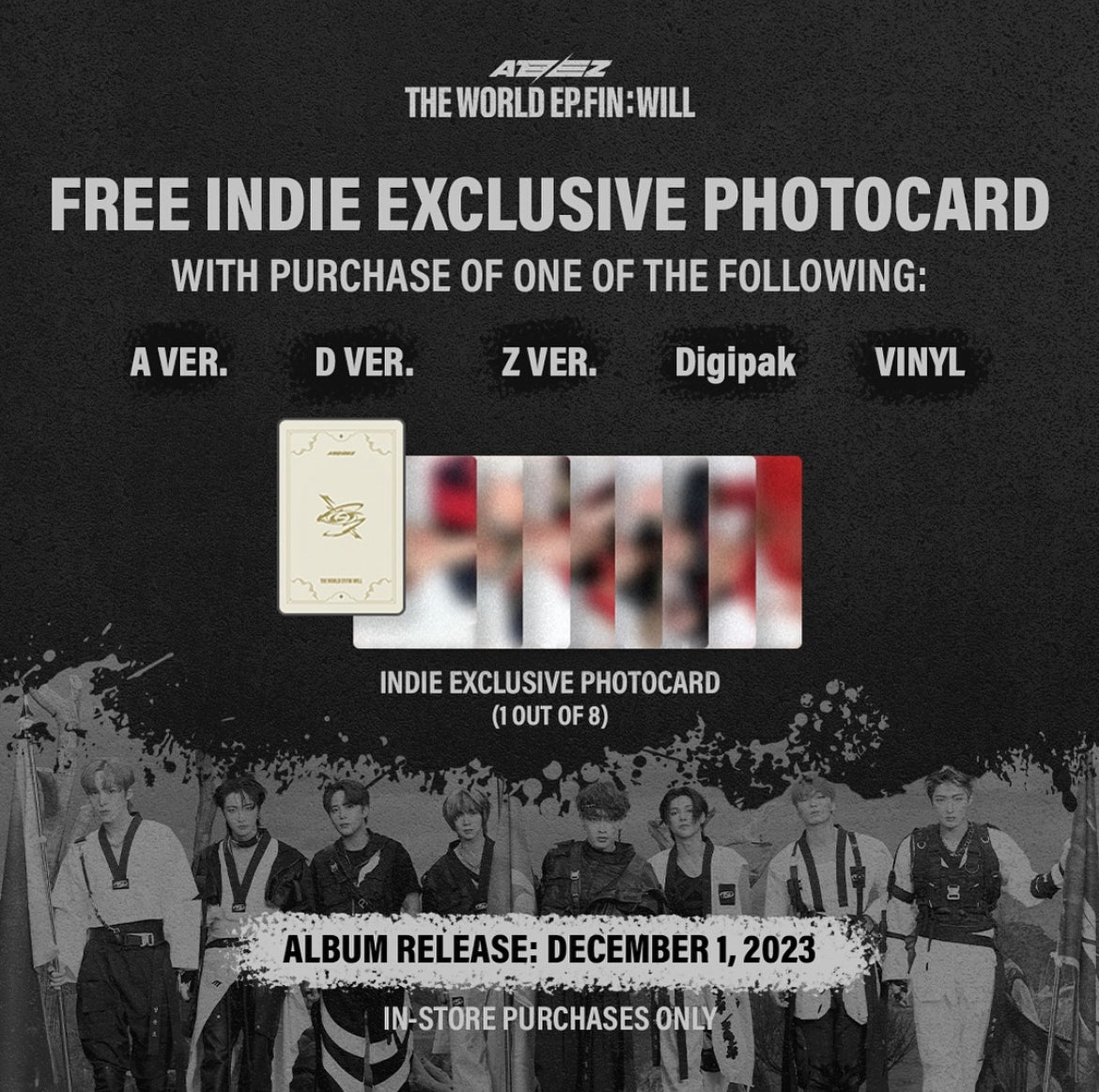 ATEEZ - THE WORLD EP.FIN : WILL] INDIE RECORD STORE CAMPAIGN