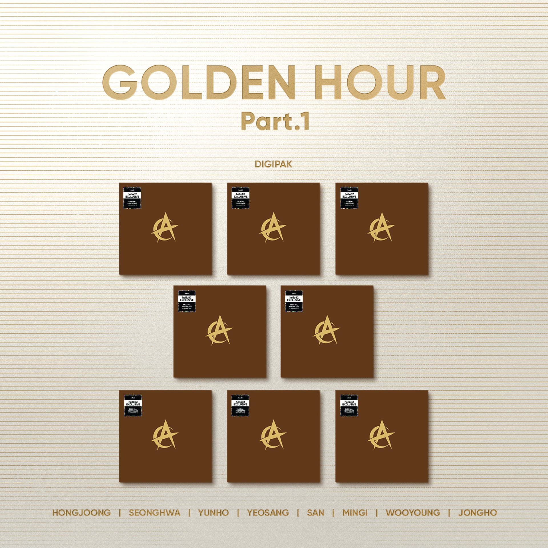 ATEEZ - GOLDEN HOUR : Part.1 - hello82 Exclusive (Digipak) (Random)