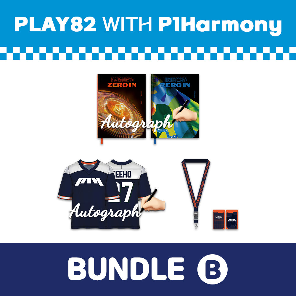 [PLAY82 WITH P1Harmony] BUNDLE B (PRE-SIGNED ALBUM + PRE-SIGNED JERSEY + LANYARD)
