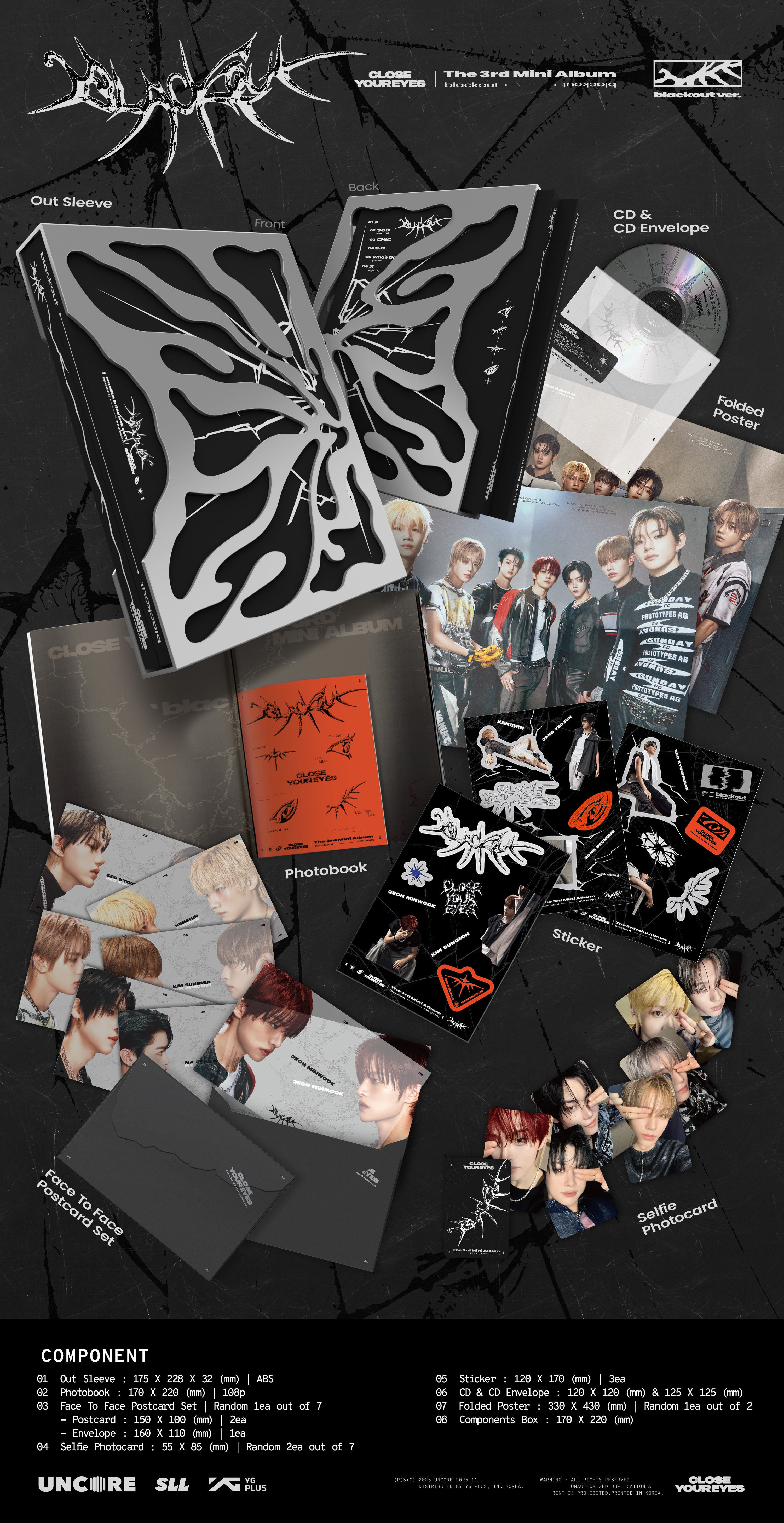Signed] CLOSE YOUR EYES - 3rd MINI ALBUM : blackout (blackout Ver