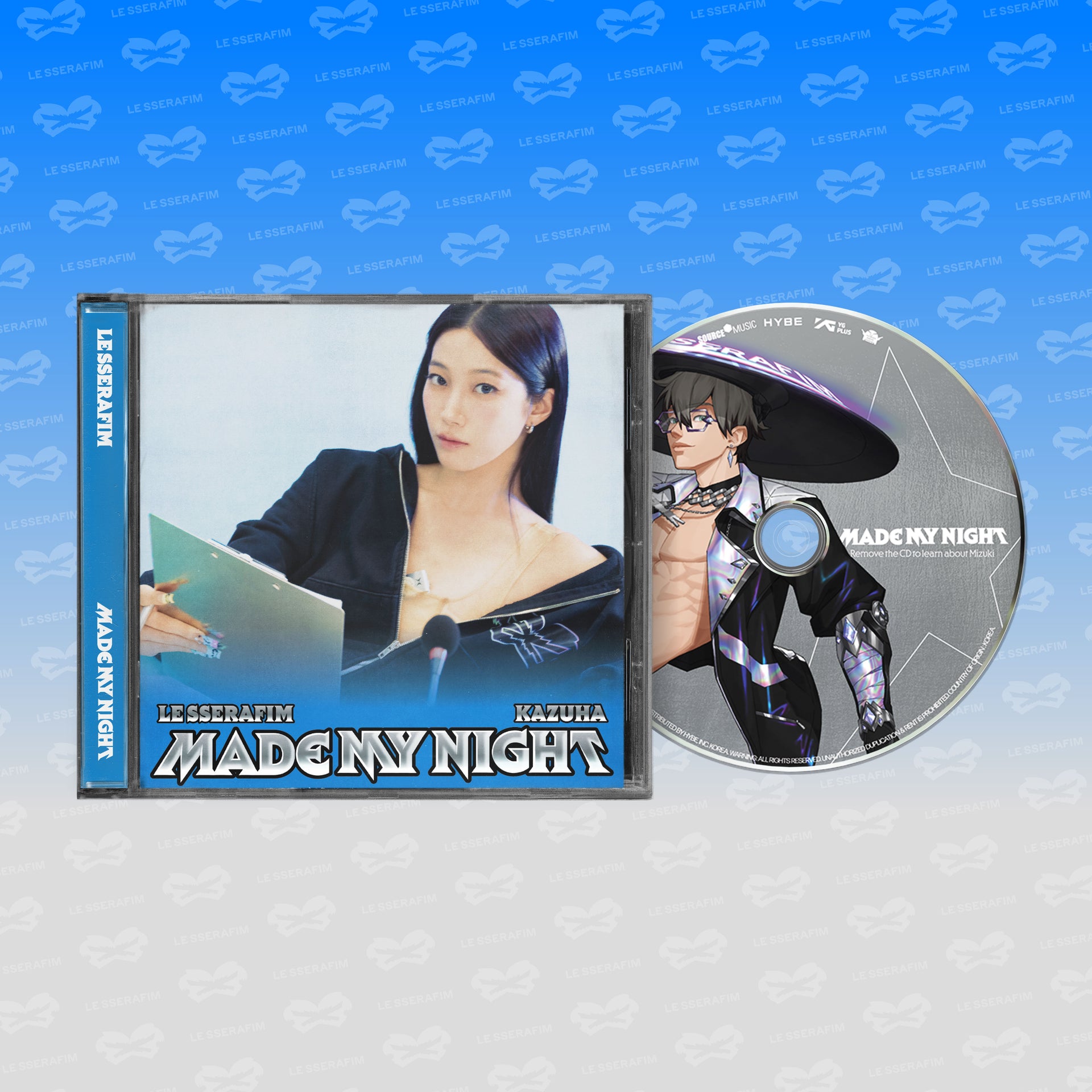 LE SSERAFIM - 2nd Single Album 'Made My Night' Single CD KAZUHA ver. in Blue