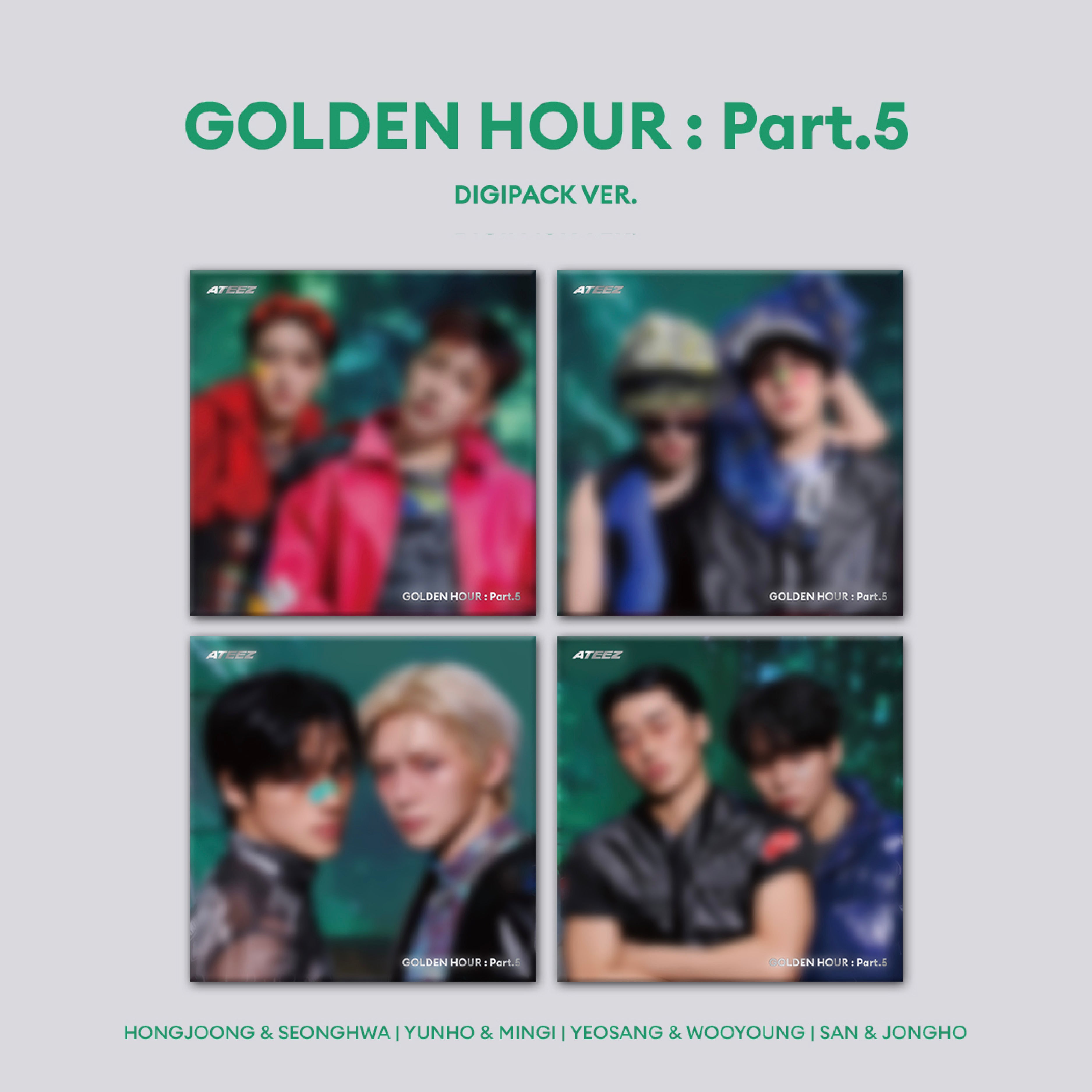 Signed] ATEEZ - GOLDEN HOUR : Part.5 (DIGIPACK UNIT VER.) (Random