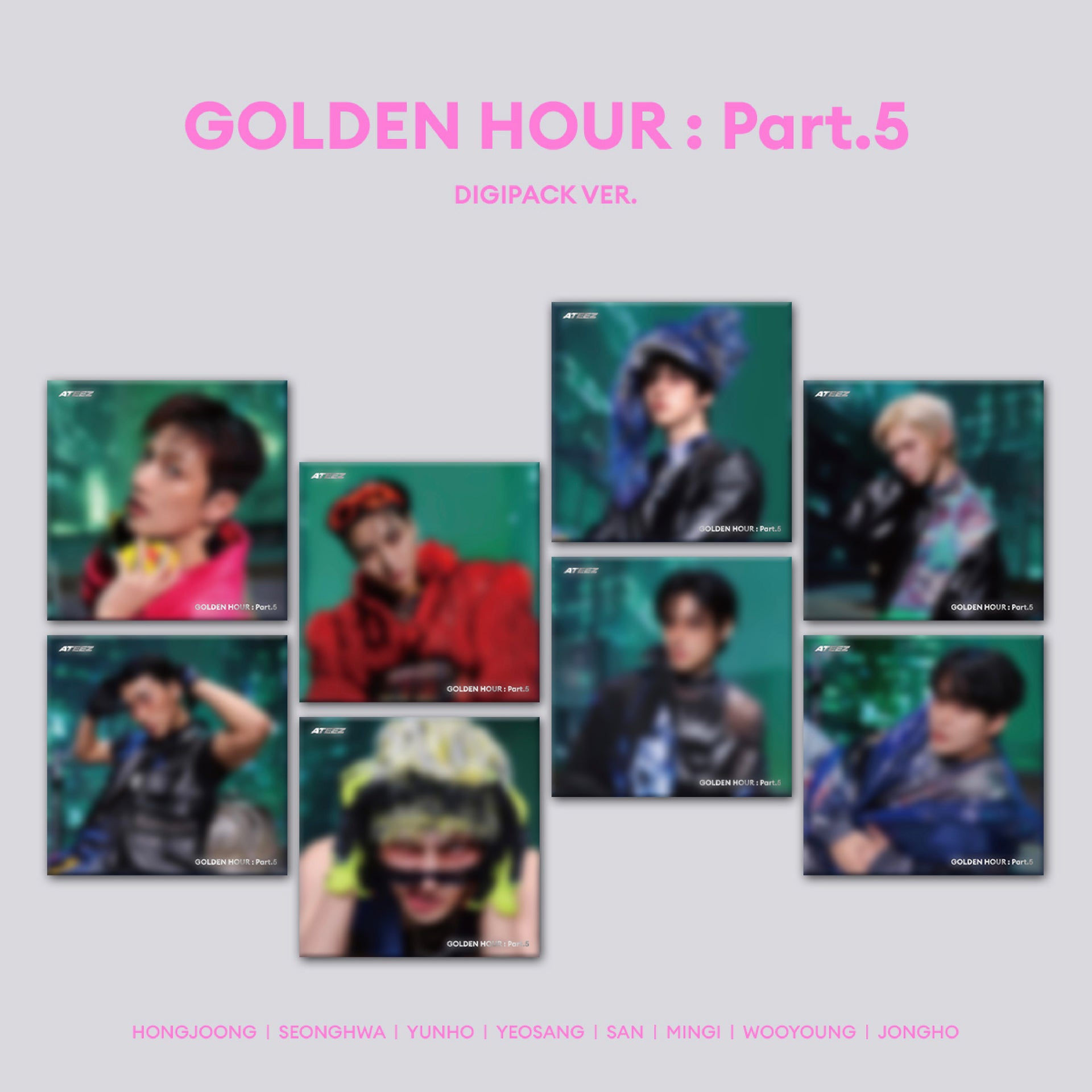 [Signed] ATEEZ - GOLDEN HOUR : Part.5 (DIGIPACK VER.) (Random)