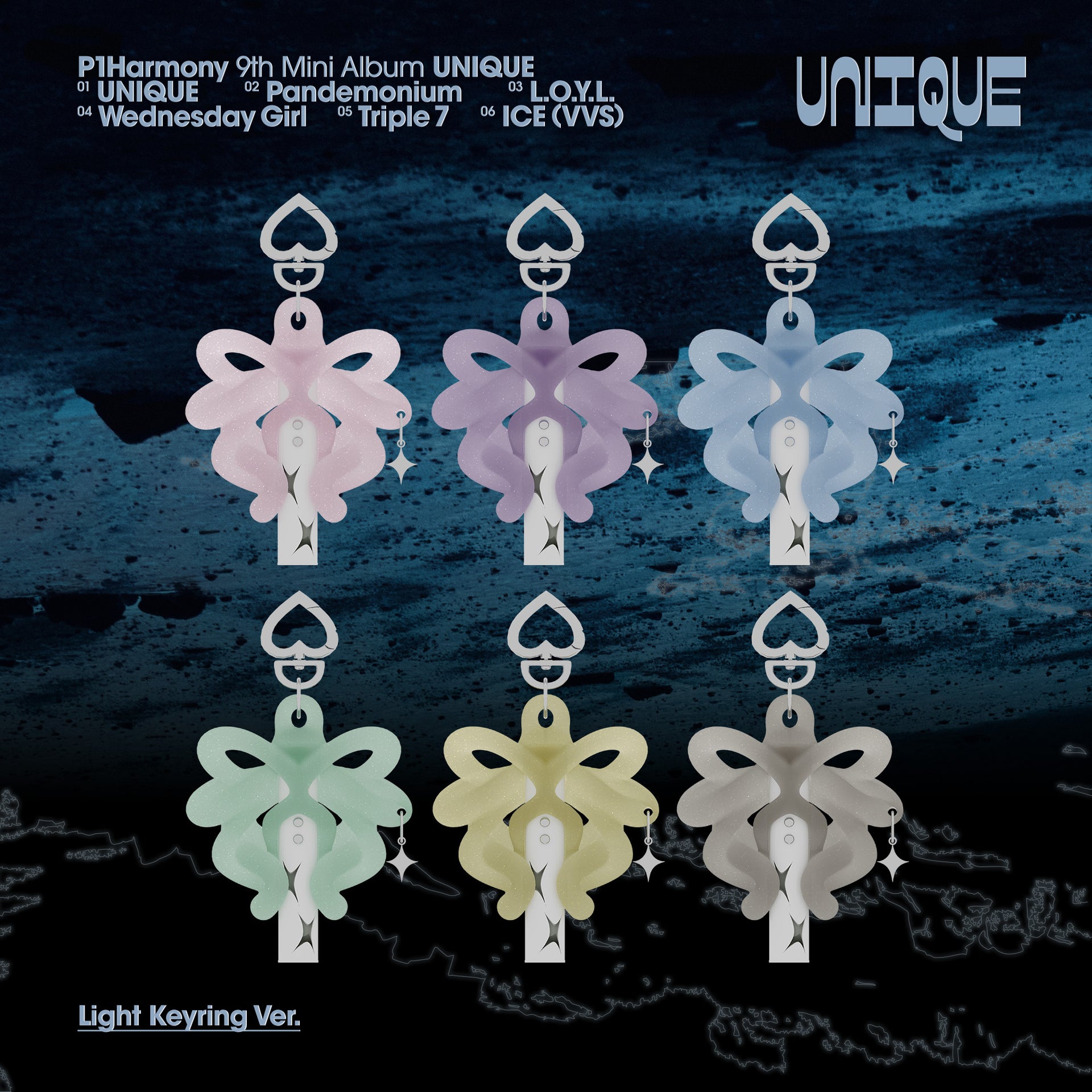 P1Harmony - UNIQUE (Light Keyring)