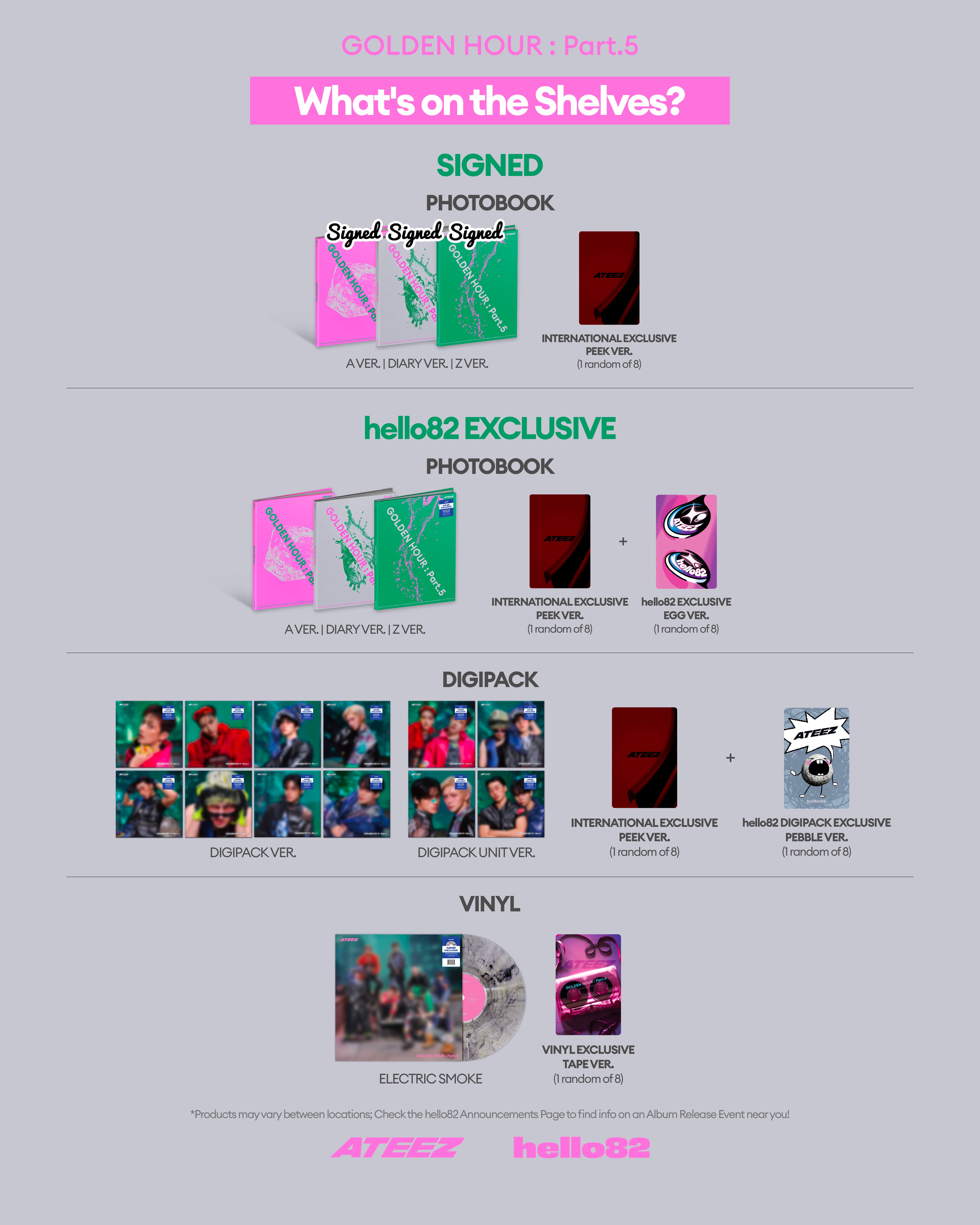ATEEZ - GOLDEN HOUR : Part.5] Album Release Event Locations