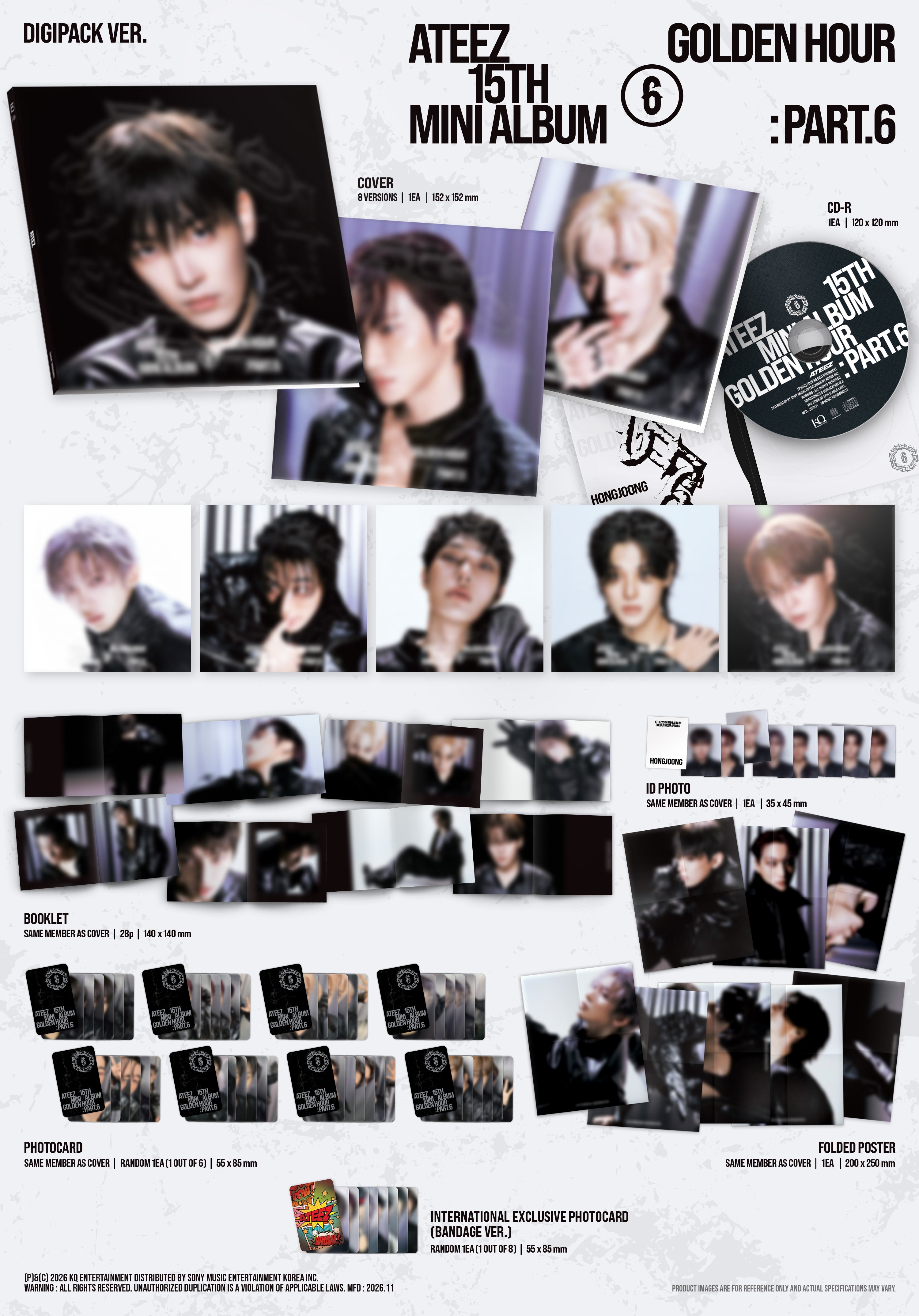Signed] ATEEZ - GOLDEN HOUR : Part.6 (DIGIPACK VER.) (Random