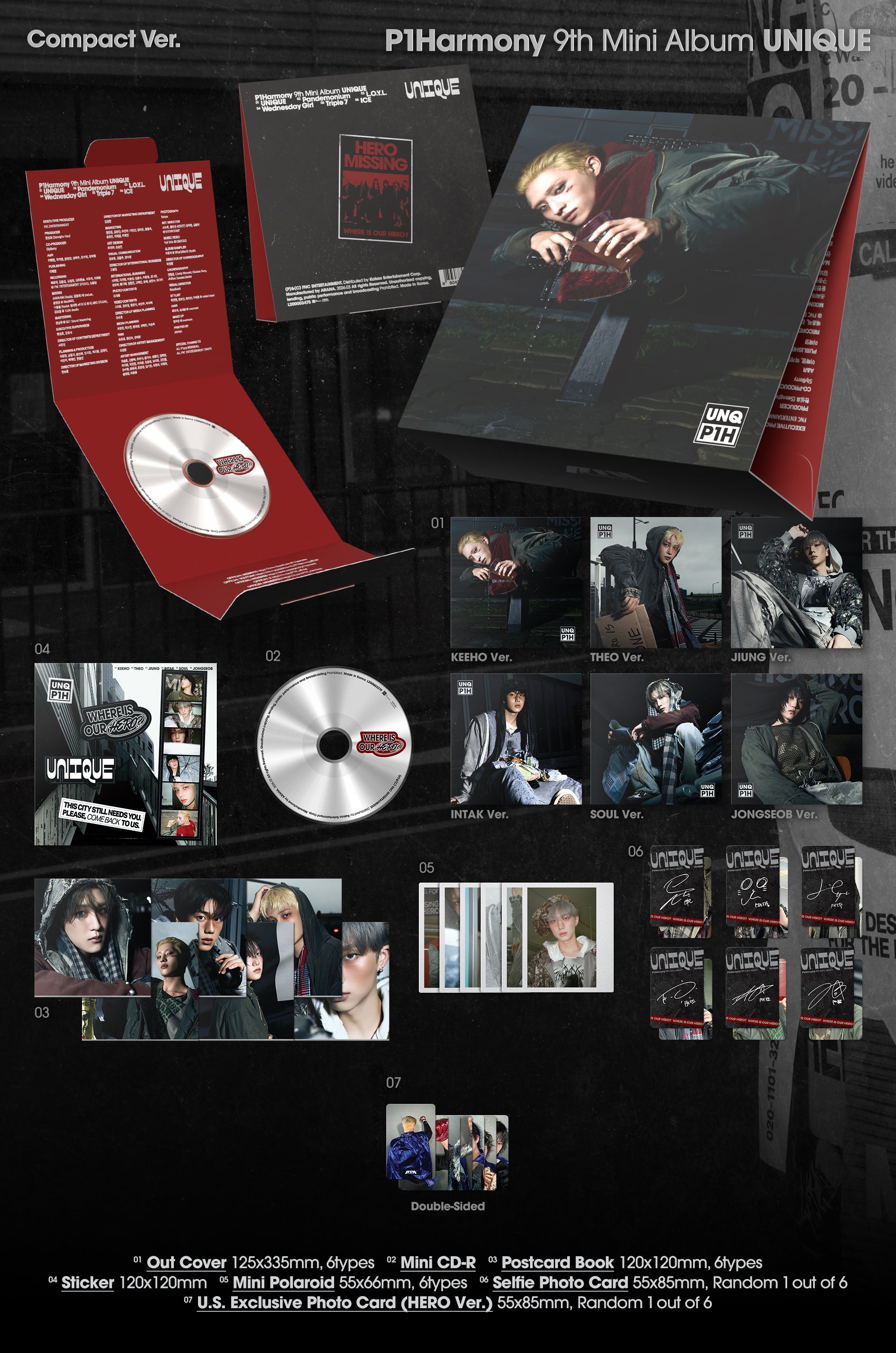 Signed] P1Harmony - UNIQUE (Compact) (Random) – hello82.shop