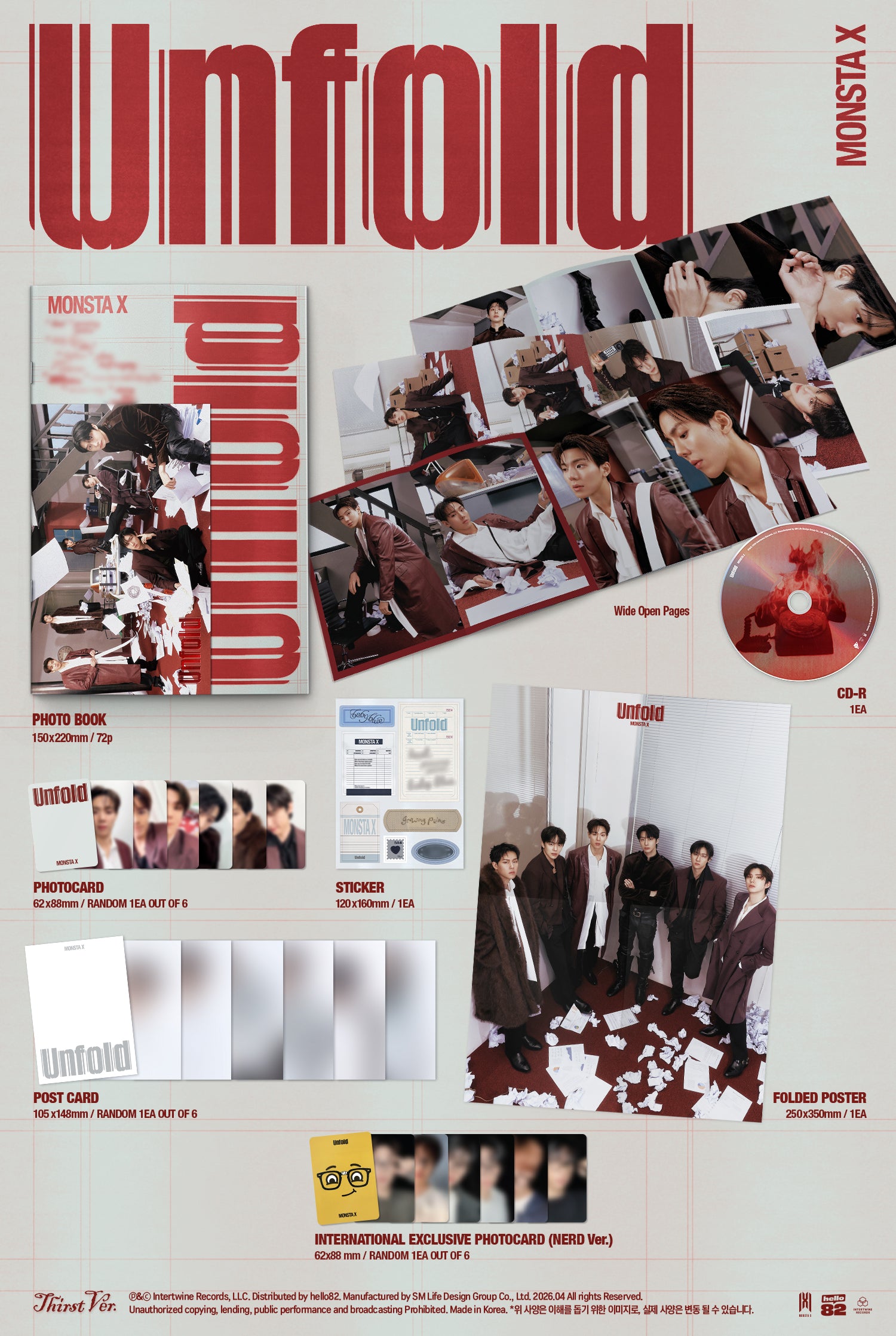 Signed] MONSTA X - Unfold – hello82.shop