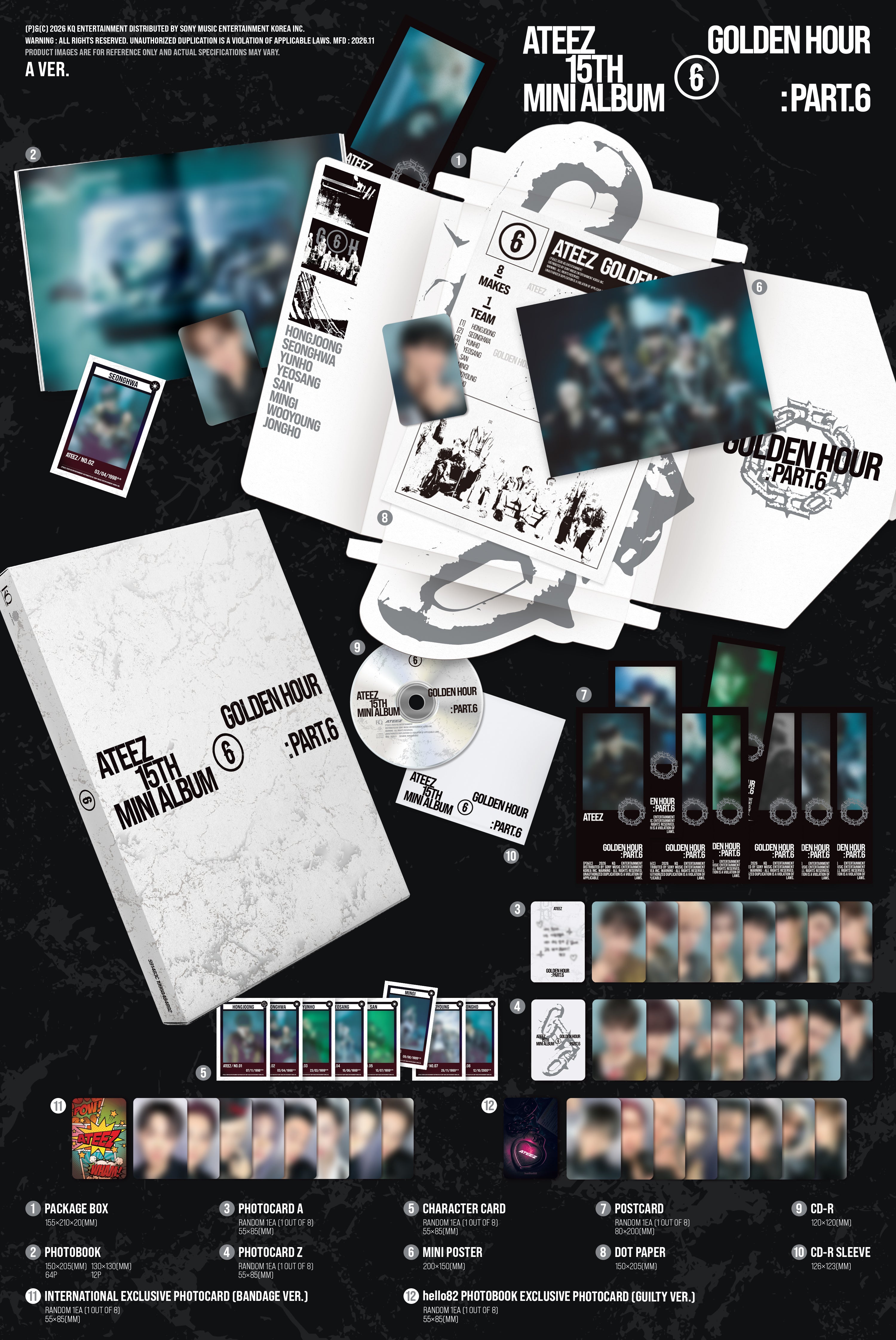ATEEZ - GOLDEN HOUR : Part.6 - hello82 Exclusive – hello82.shop