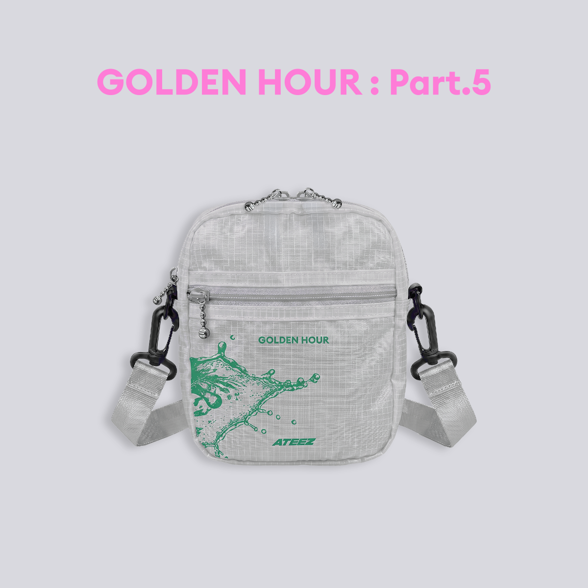 ATEEZ - GOLDEN HOUR : Part. 5 - Crossbody Bag in Silver