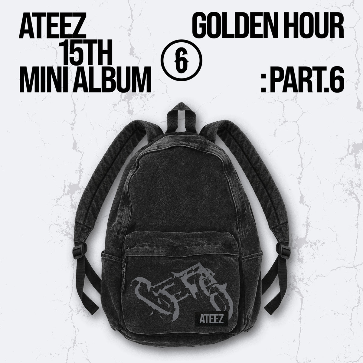 ATEEZ - GOLDEN HOUR : Part.6 - WASHED BACKPACK (Black)