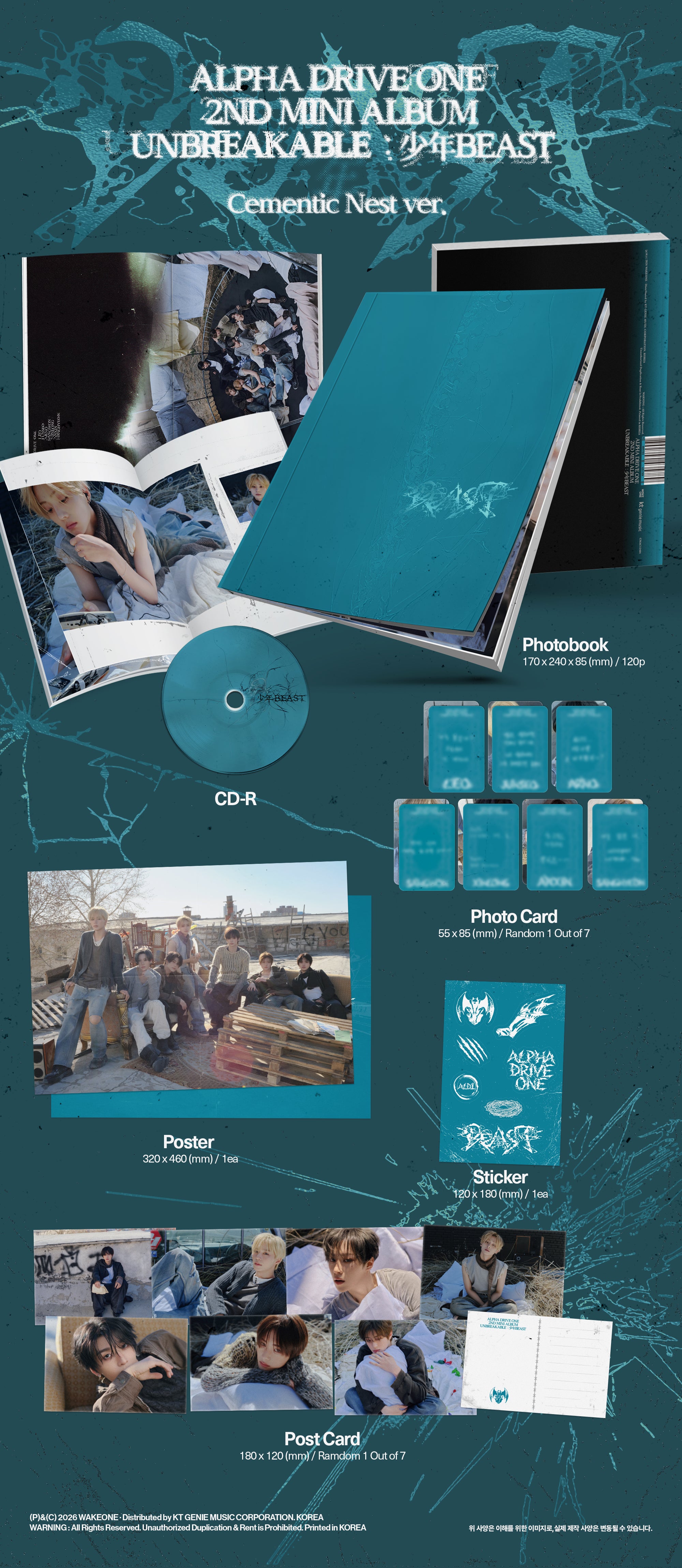 ALPHA DRIVE ONE - 2nd Mini Album 'UNBREAKABLE: 少年BEAST