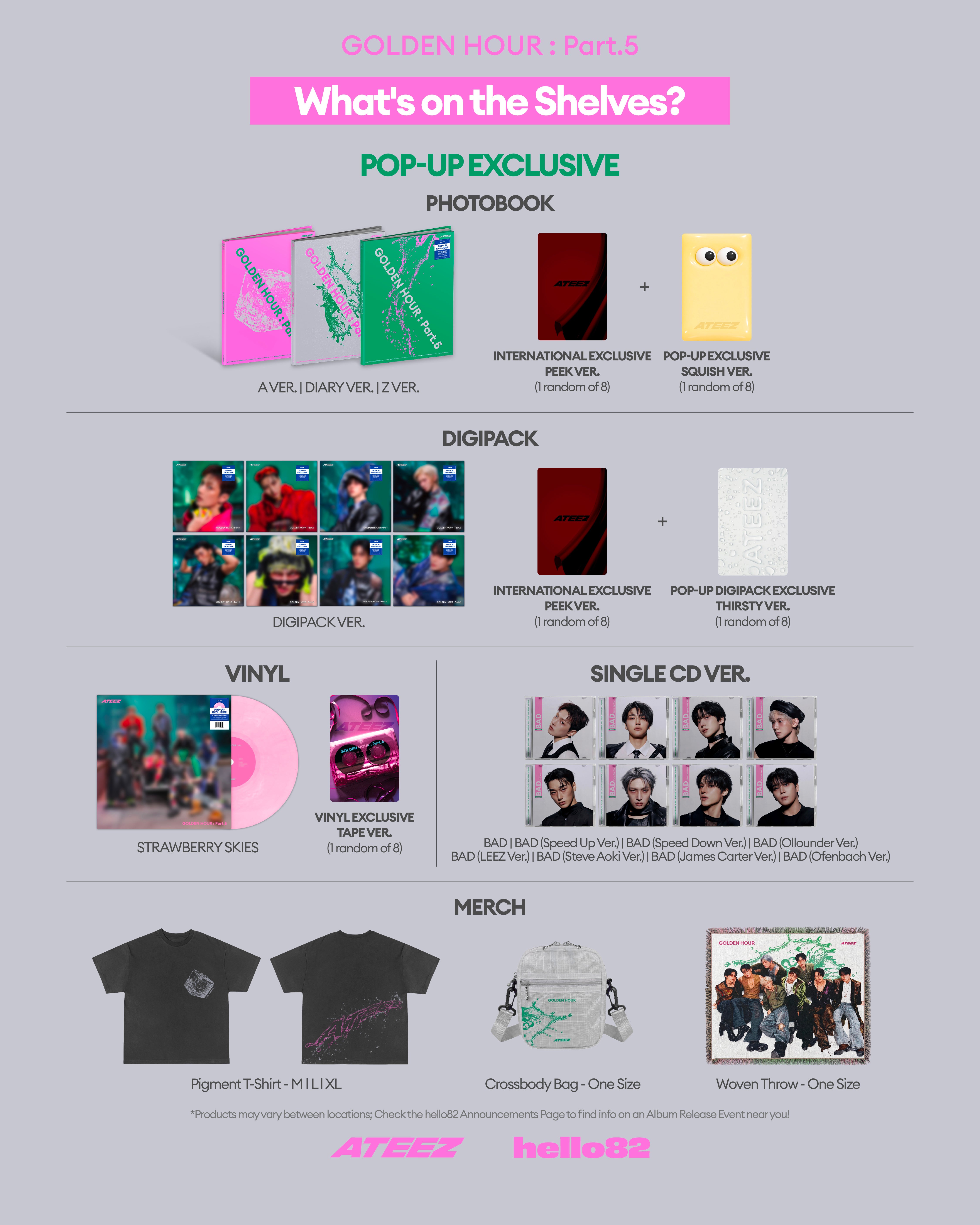 ATEEZ - GOLDEN HOUR : Part.5] Album Release Event Locations