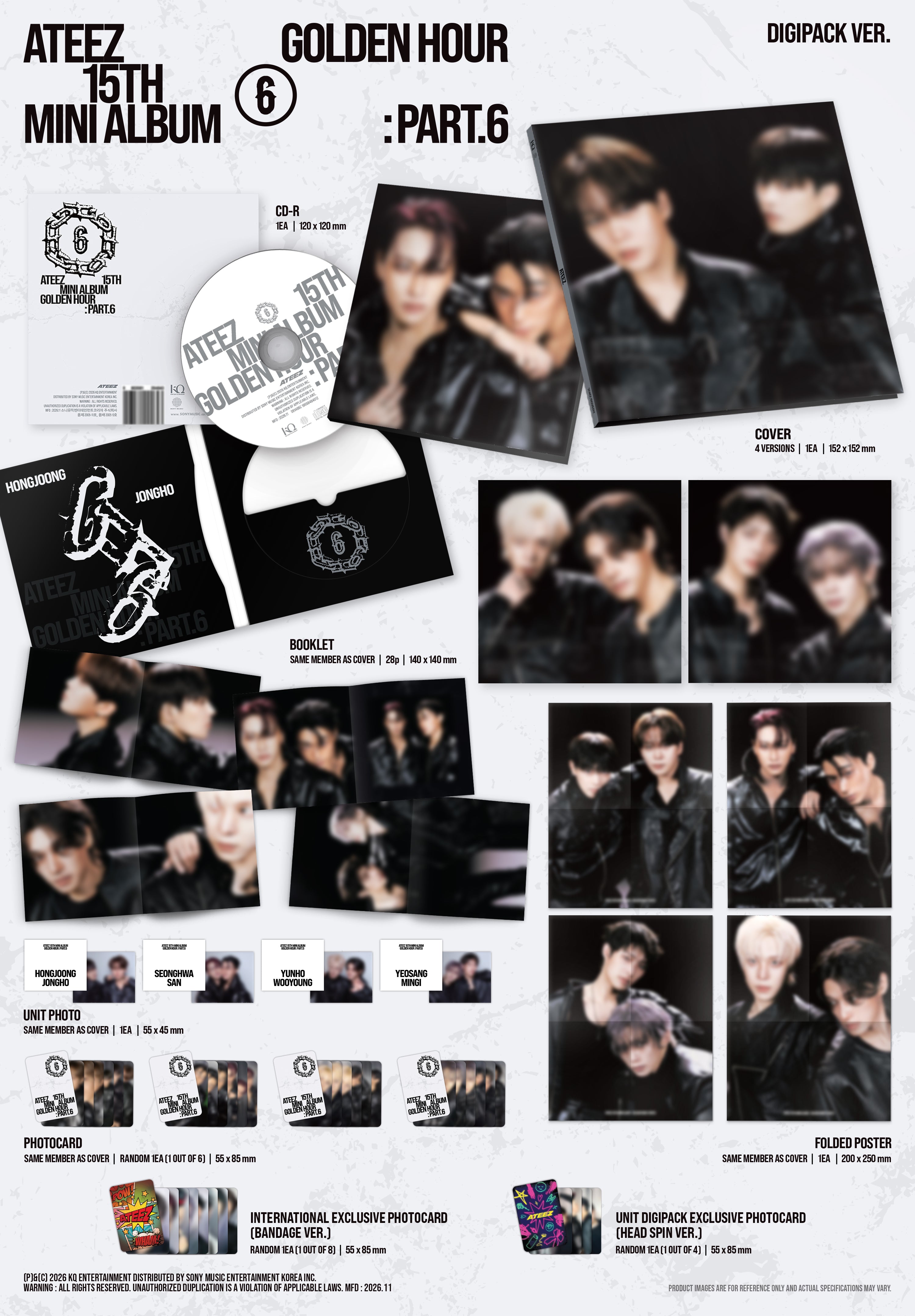 ATEEZ - GOLDEN HOUR : Part.6 (DIGIPACK UNIT VER.) - UNIT DIGIPACK