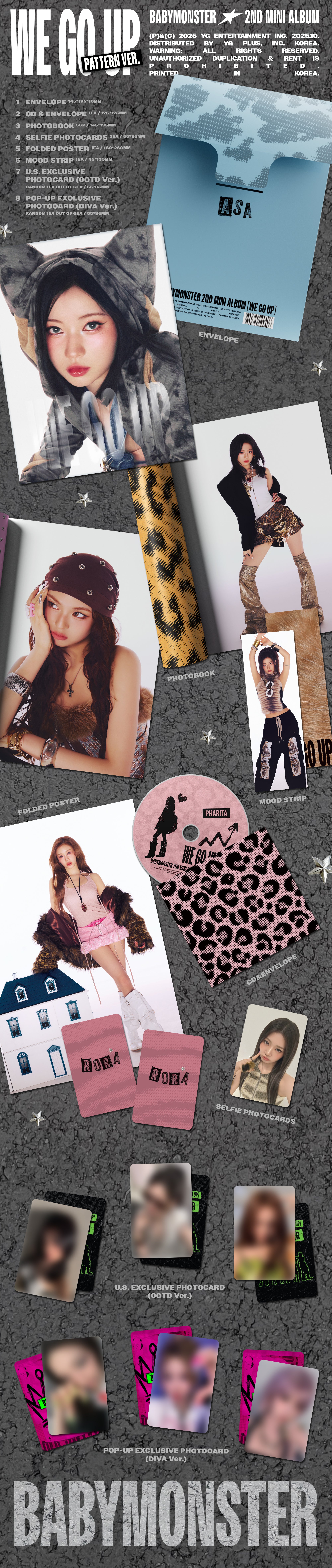 BABYMONSTER - WE GO UP (PATTERN Ver.) (Random) - POP-UP Exclusive