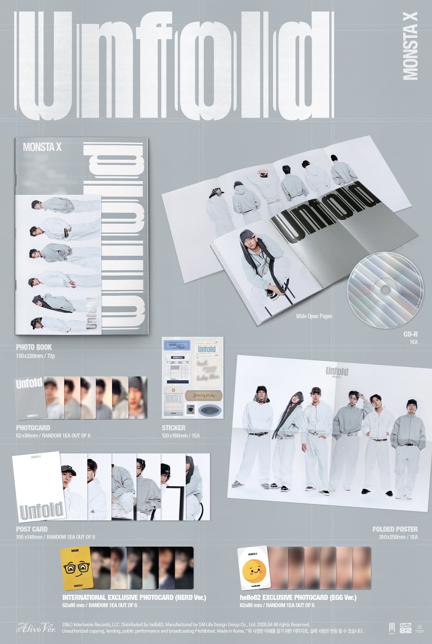 MONSTA X - Unfold - hello82 Exclusive – hello82.shop