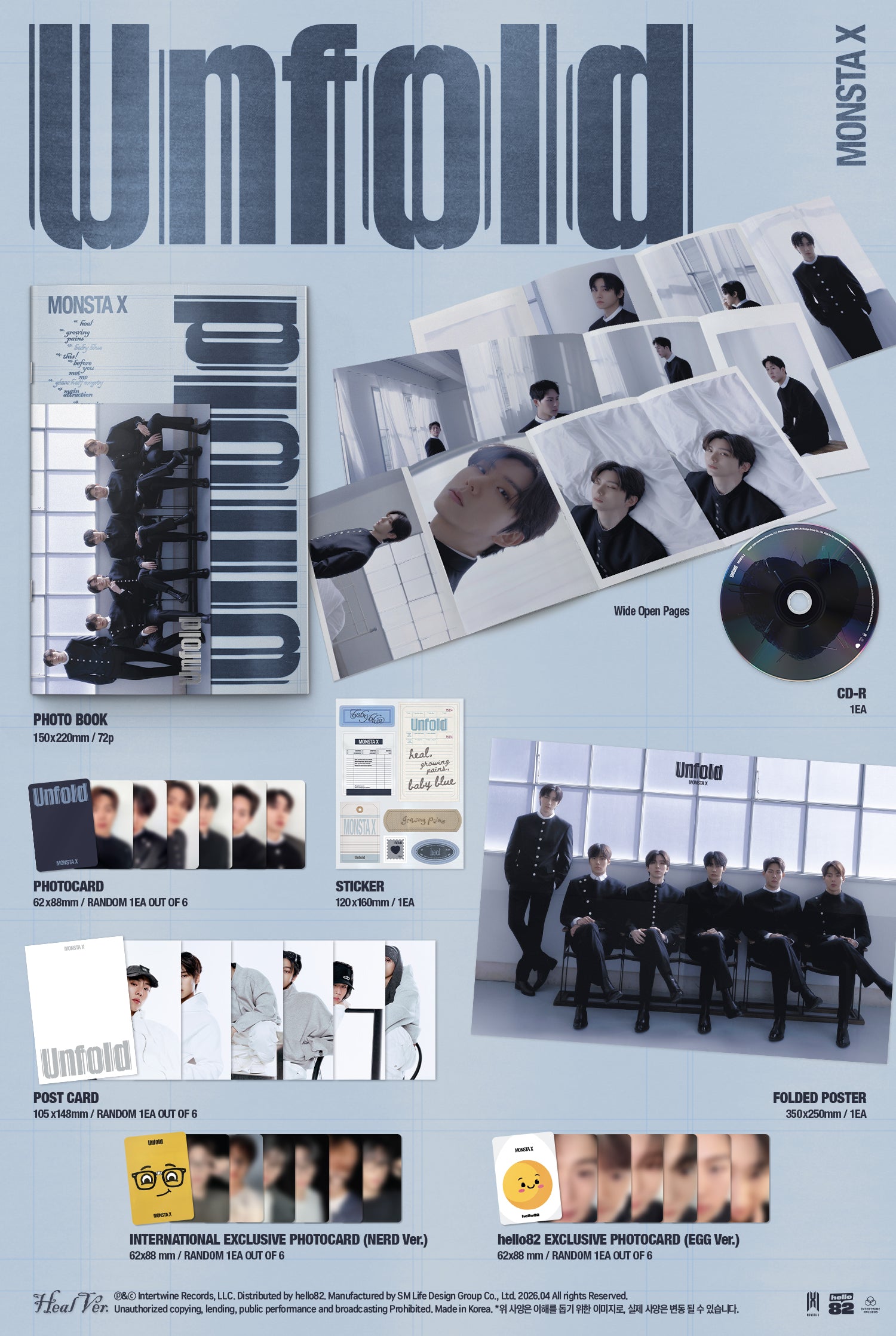 MONSTA X - Unfold - hello82 Exclusive – hello82.shop