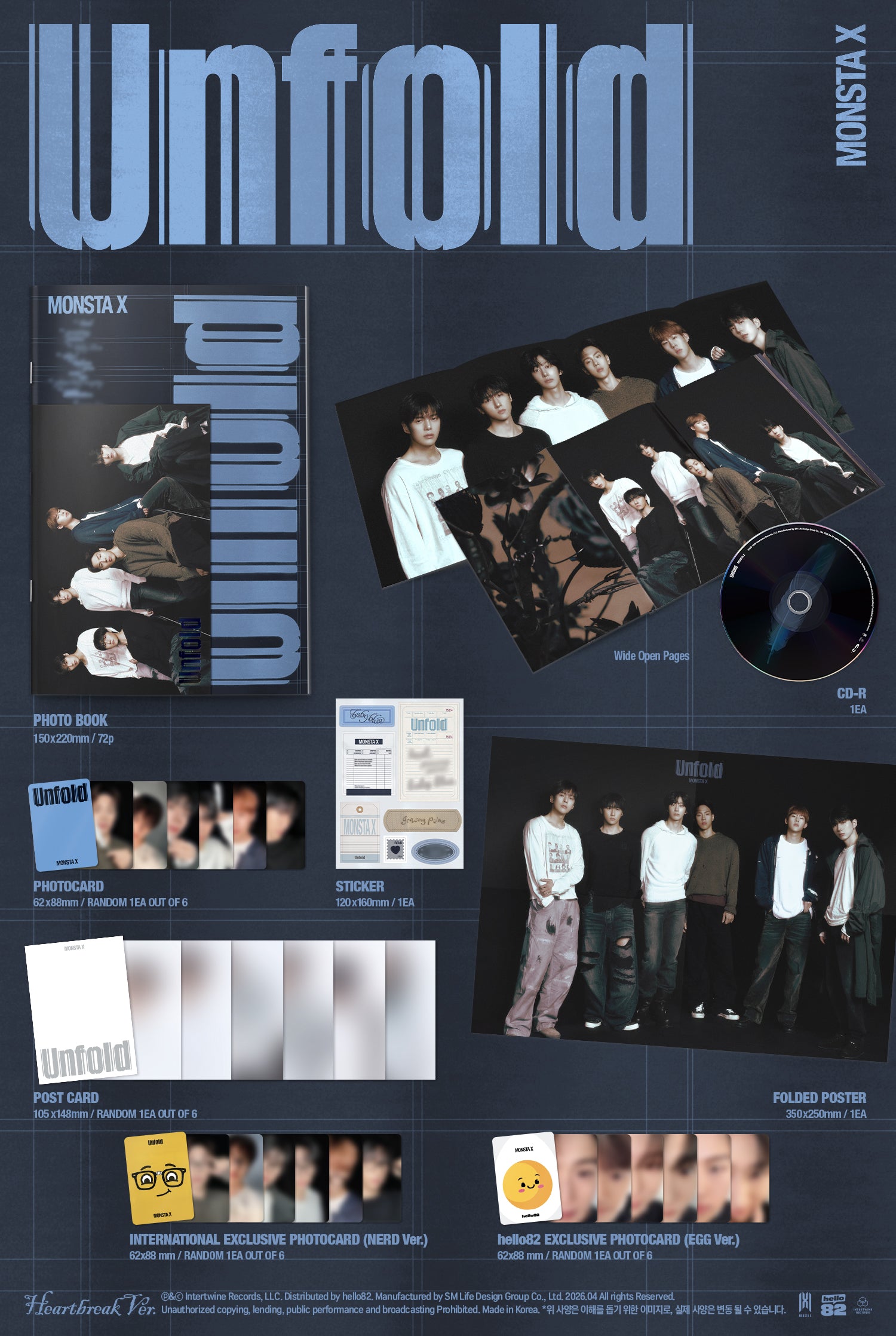 MONSTA X - Unfold - hello82 Exclusive – hello82.shop