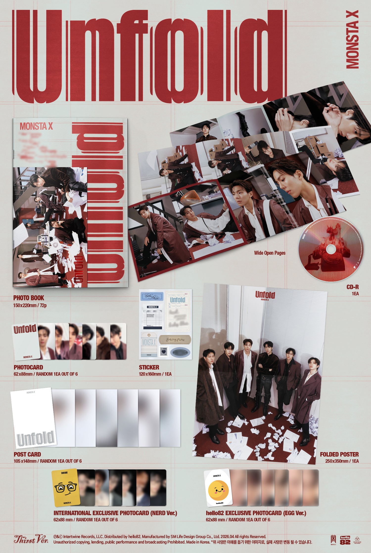 hello82 MONSTA X Unfold キヒョン トレカセット MONSTA X - Unfold - hello82 Exclusive – hello82.shop