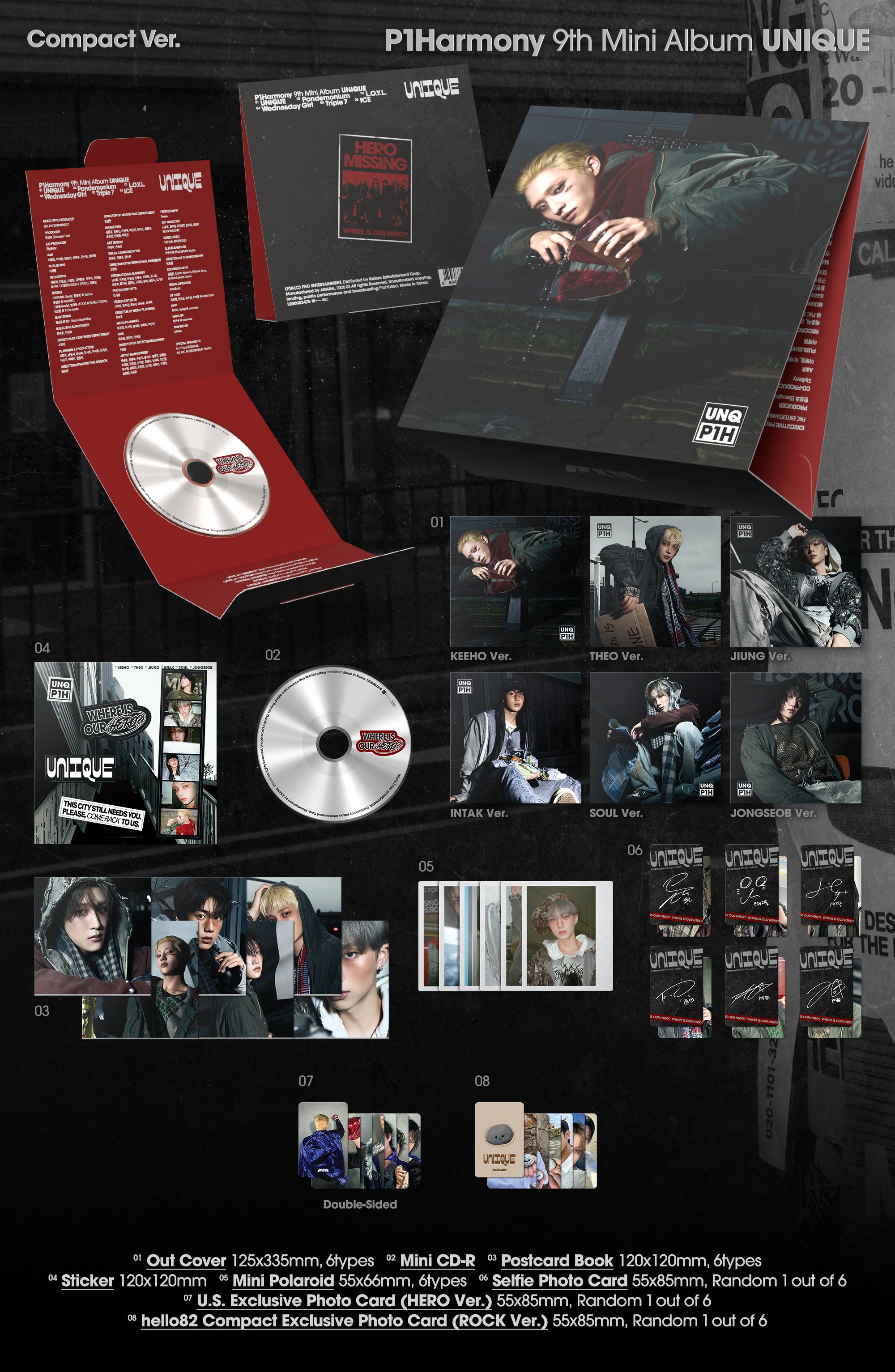 P1Harmony - UNIQUE - hello82 Exclusive (Compact)(Random) – hello82