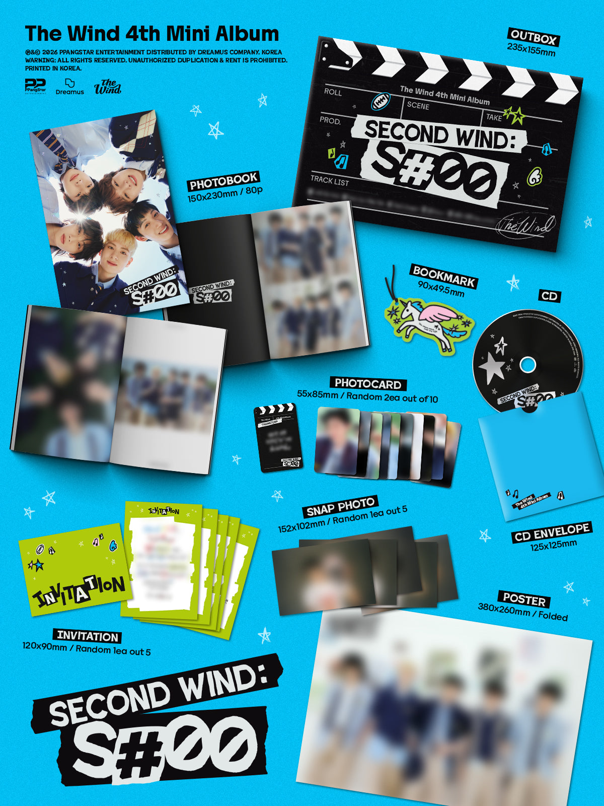 Signed] The Wind - 4th MINI ALBUM : Second wind : S#00 (PHOTOBOOK