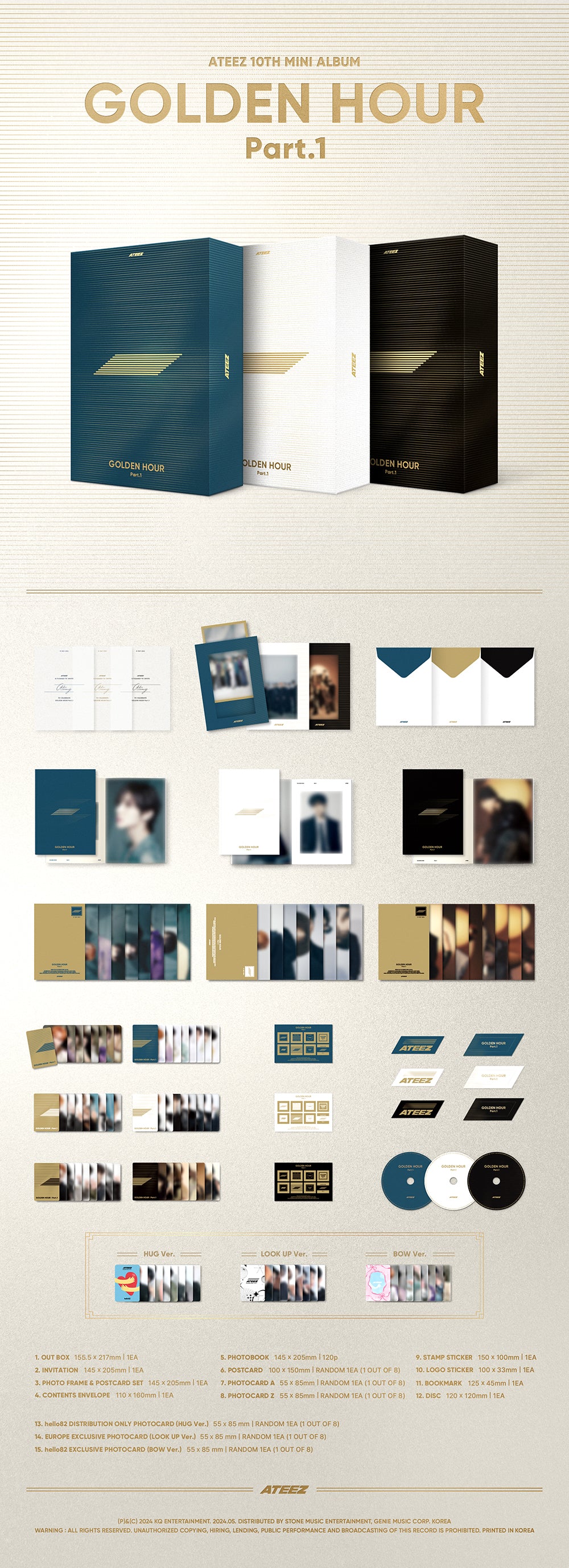 ATEEZ - GOLDEN HOUR : Part.1 - Europe hello82 Exclusive – hello82.shop