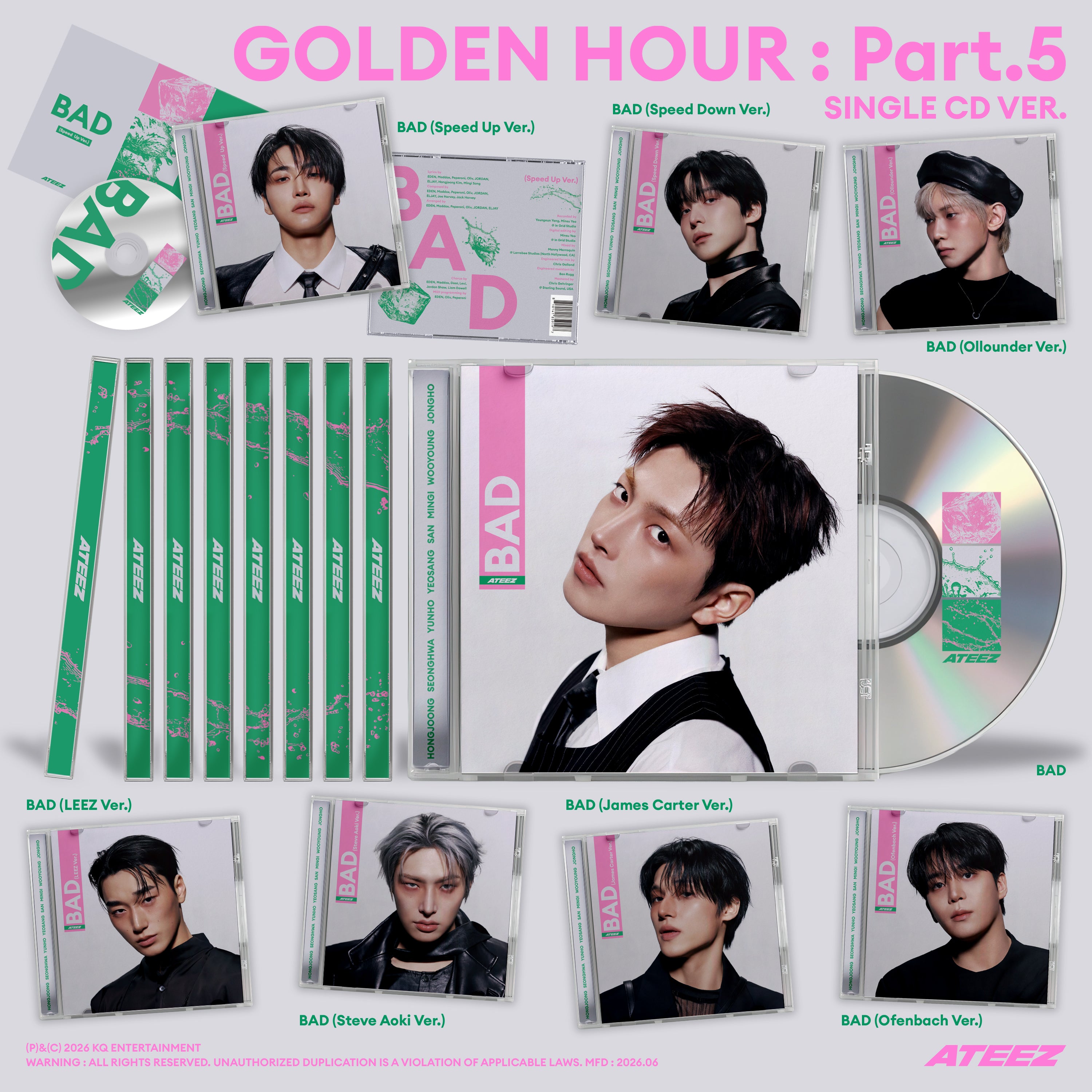 ATEEZ BAD Ollounder Ver. ヨサン US限定 ATEEZ - BAD (Ollounder Ver.) – hello82.shop