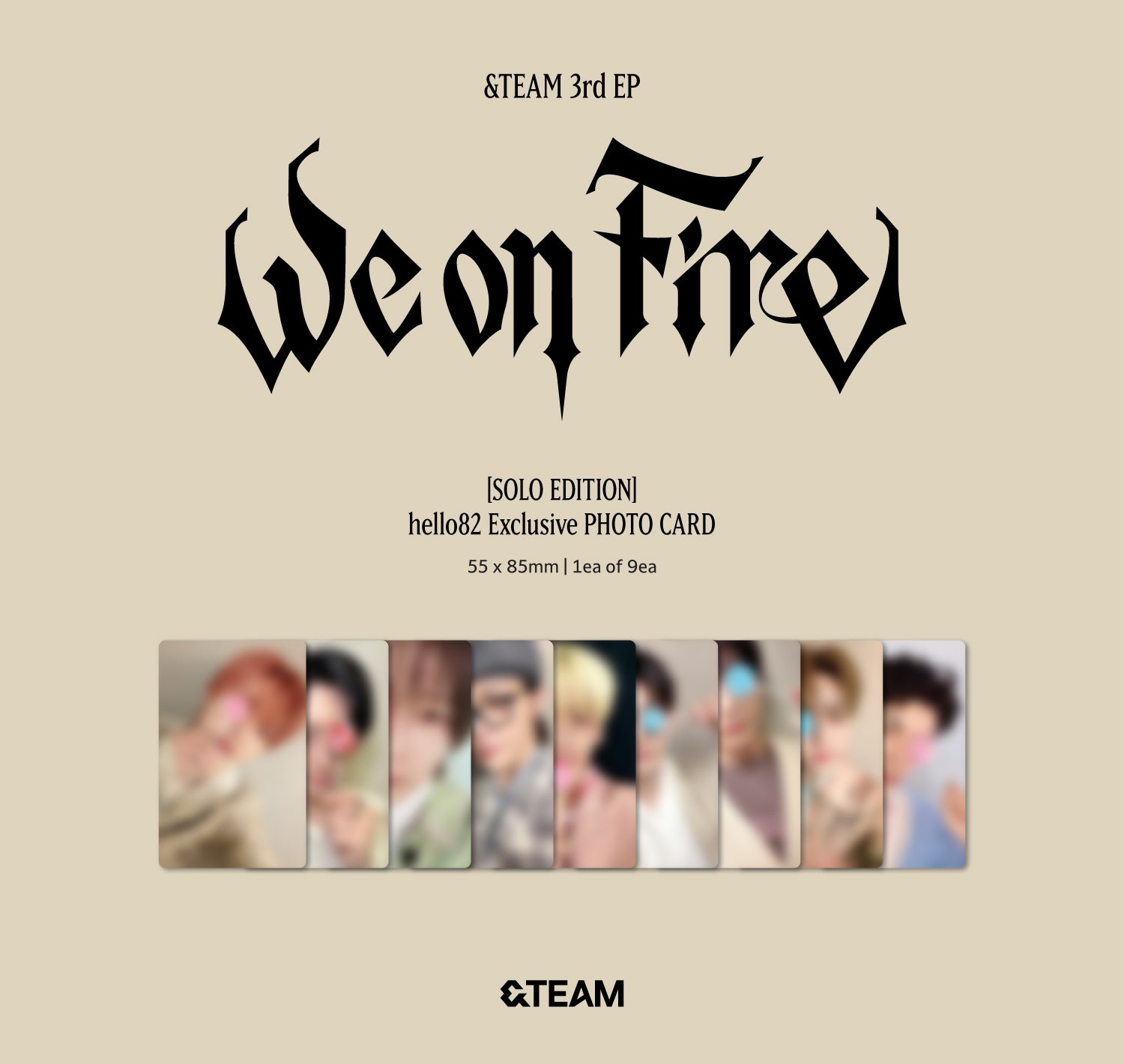 &TEAM - 3rd EP 'We on Fire' (Solo Ver.) - hello82 Solo Exclusive PHOTO CARD