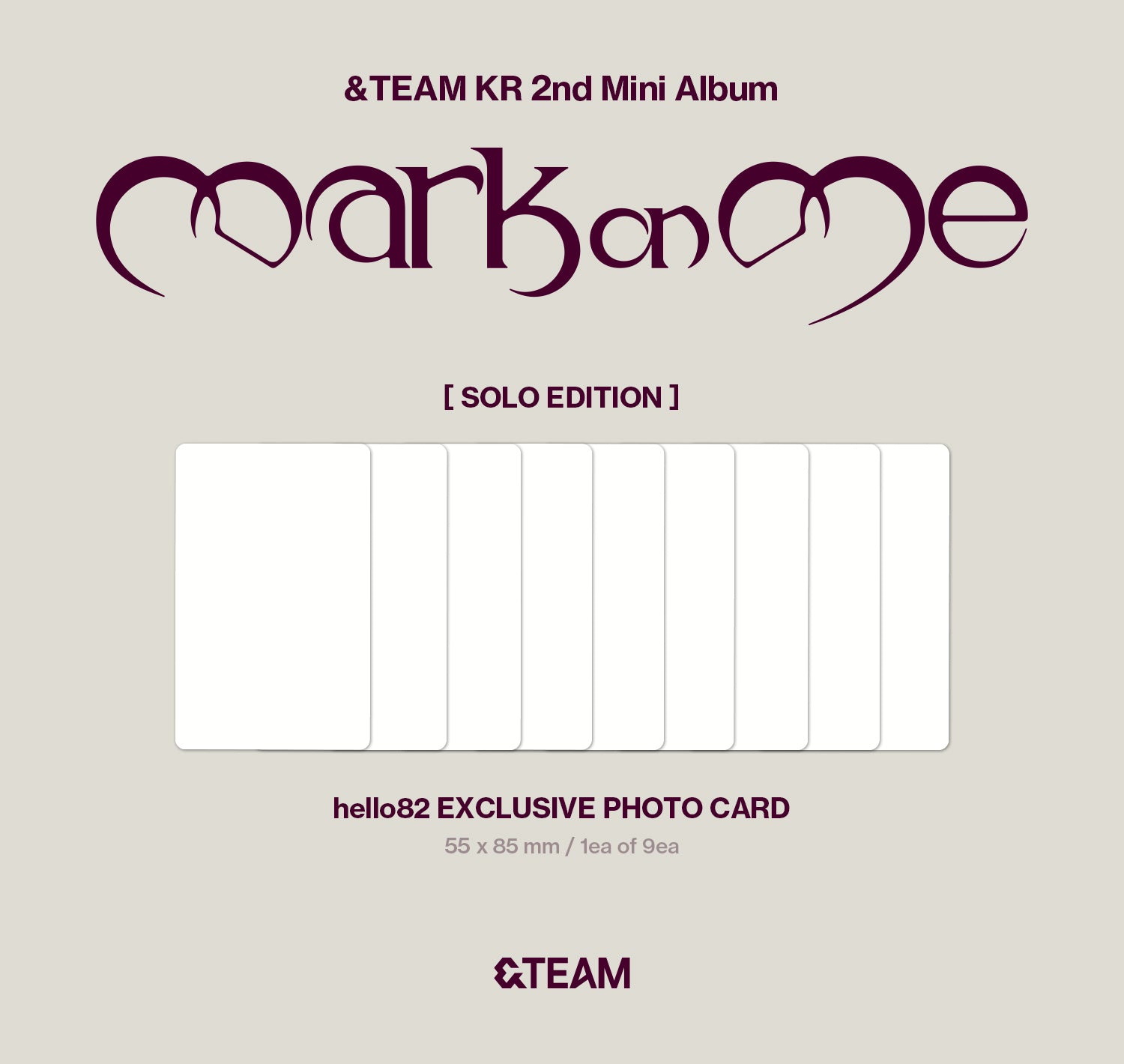 &TEAM - KR 2nd Mini Album 'Mark on Me' (Solo ver.) (82EVENT Exclusive) (Random)