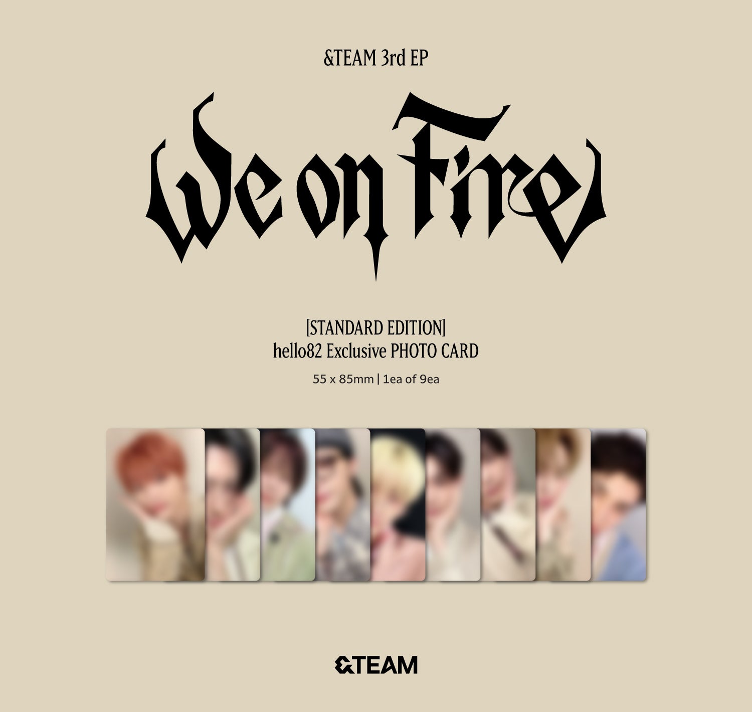 &TEAM - 3rd EP 'We on Fire' (Standard Ver.) - hello82 Exclusive PHOTO CARD