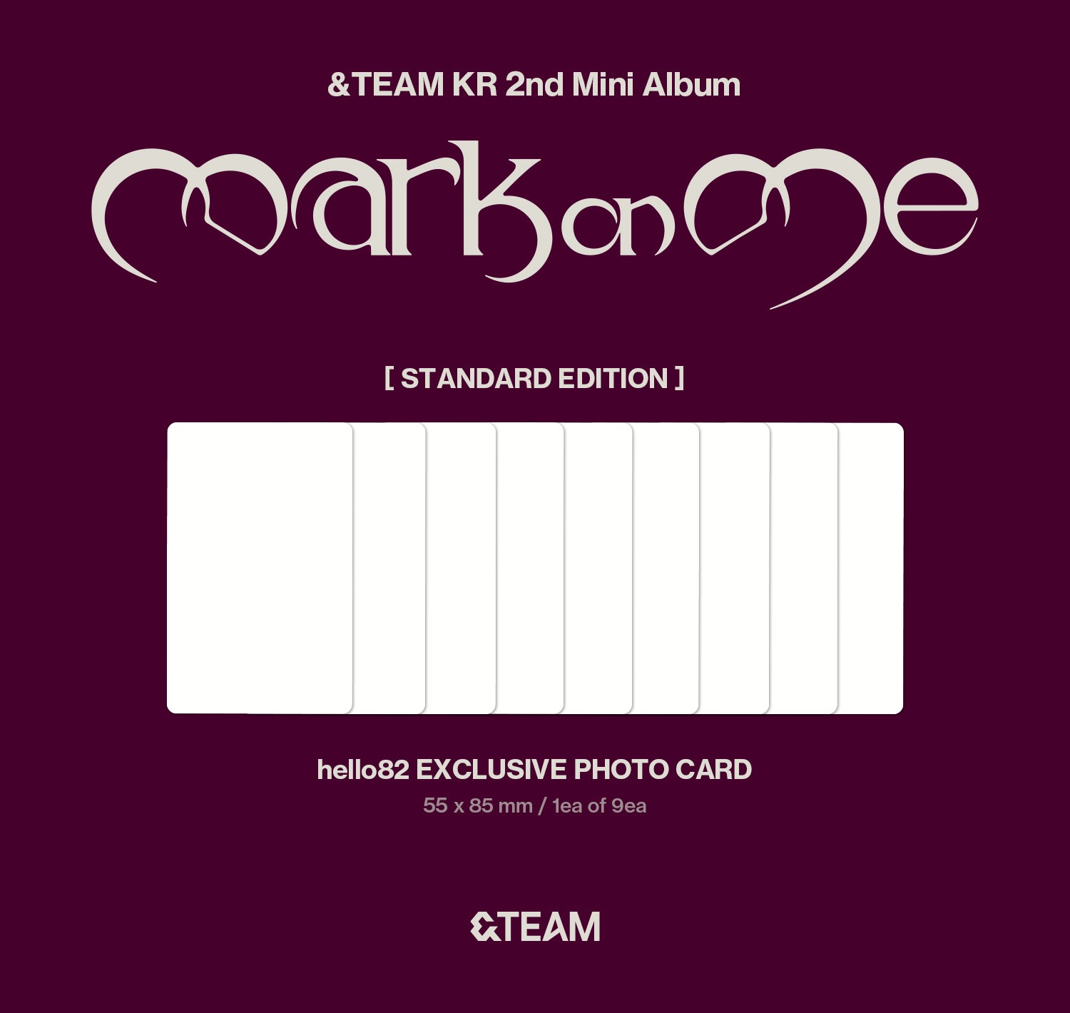 &TEAM - KR 2nd Mini Album 'Mark on Me' (hello82 Exclusive)