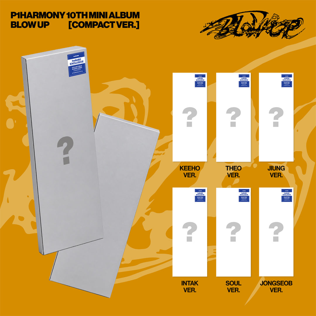 P1Harmony - BLOW UP (Compact Ver.) - hello82 Exclusive (Random) in KEEHO VER., THEO VER., JIUNG VER., INTAK VER., SOUL VER., or JONGSEOB VER.