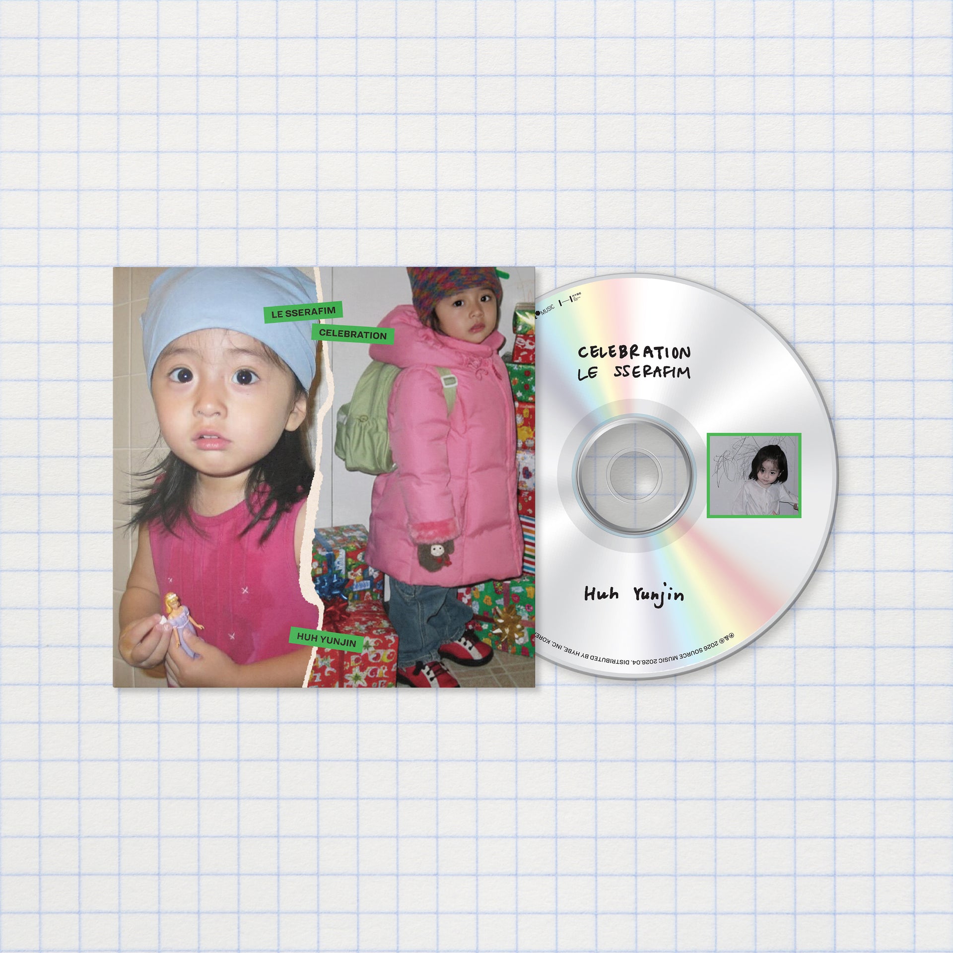 LE SSERAFIM - 'CELEBRATION' Single CD HUH YUNJIN ver. 