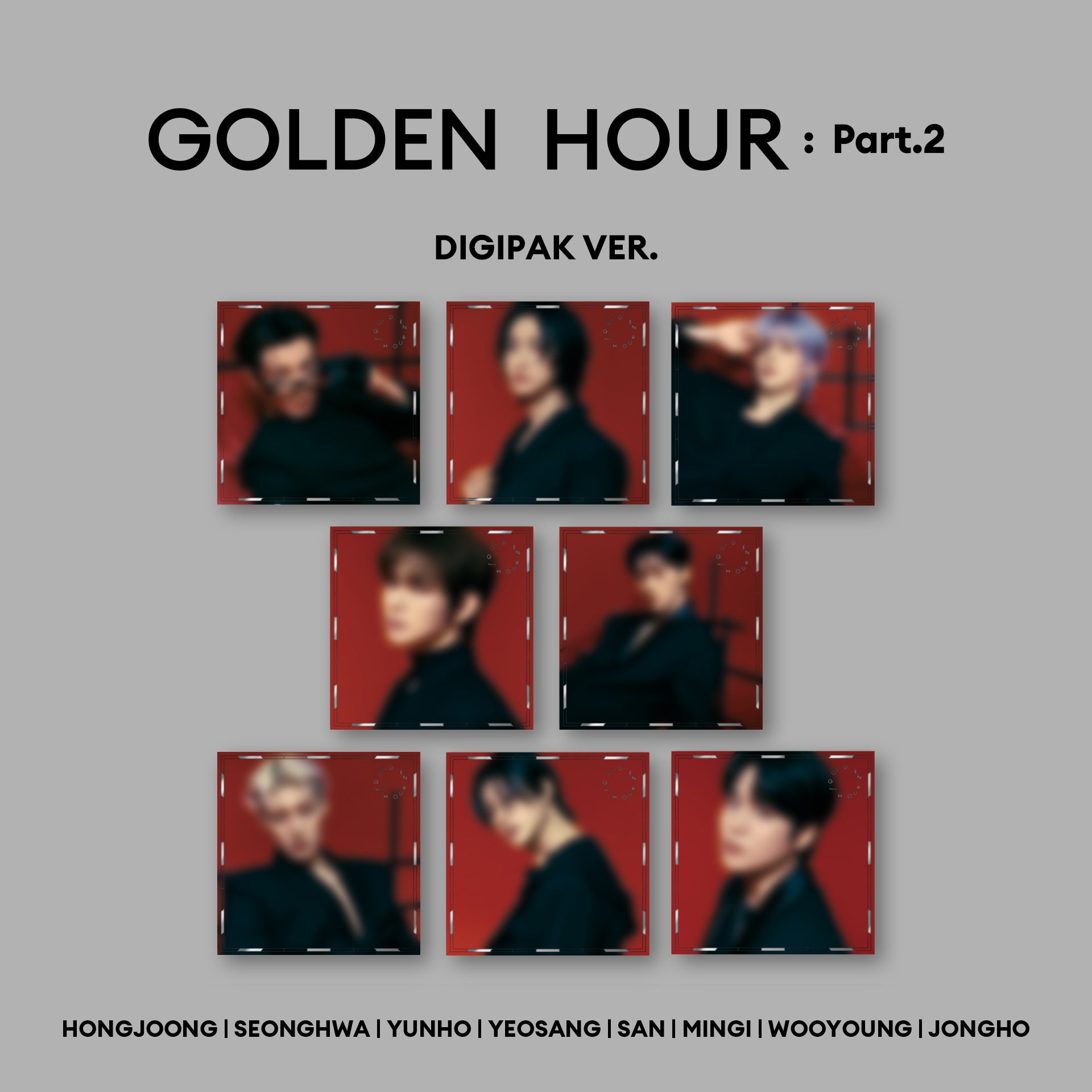 [Signed] ATEEZ - GOLDEN HOUR : Part.2 - UK hello82 Exclusive (Digipak)