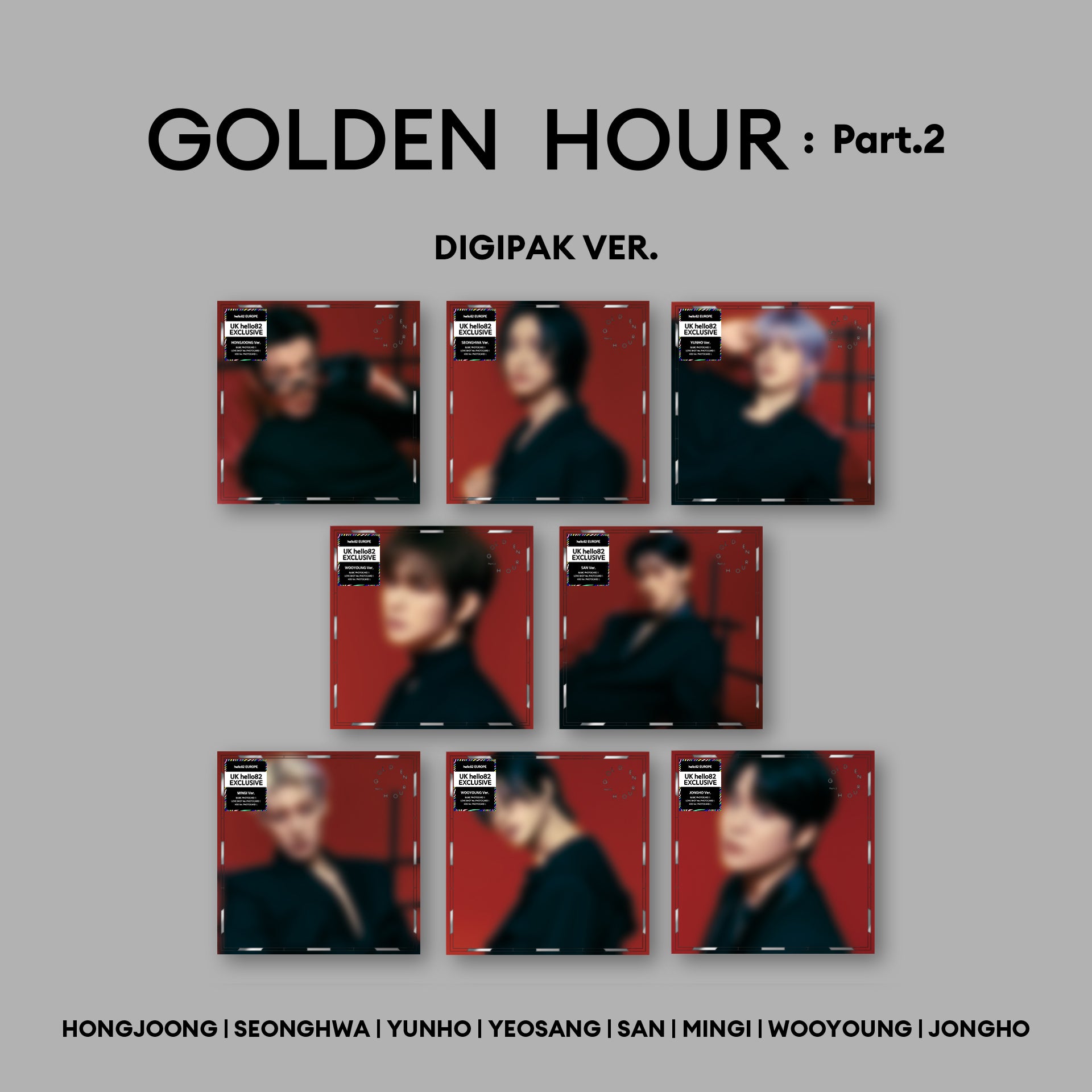 ATEEZ - GOLDEN HOUR : Part.2 - UK hello82 Exclusive (Digipak)