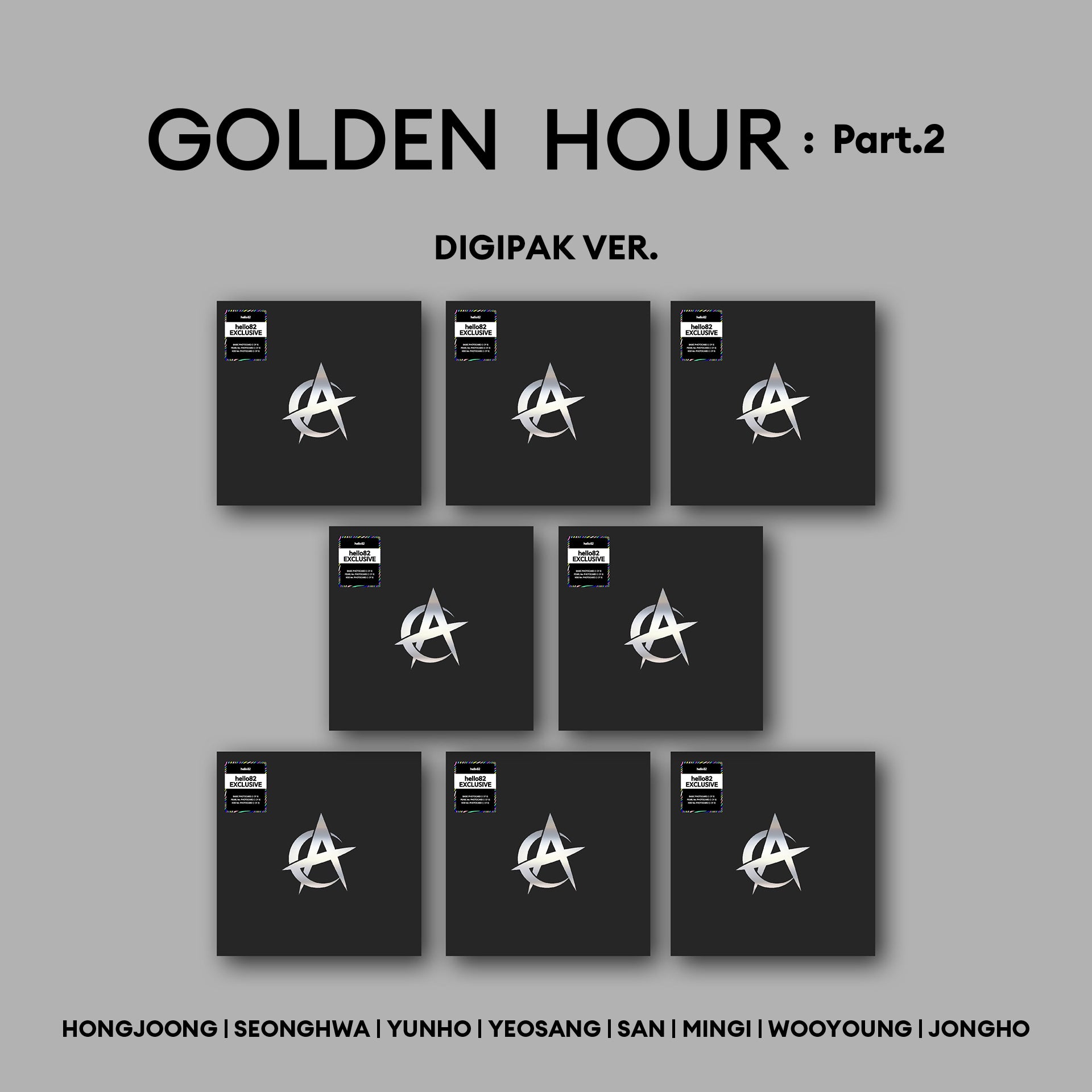 ATEEZ - GOLDEN HOUR : Part.2 - hello82 Exclusive (Digipak) (Random)