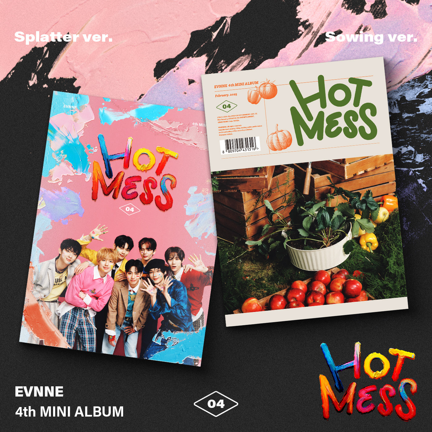 [Signed] EVNNE - 4th MINI ALBUM : HOT MESS (Random)