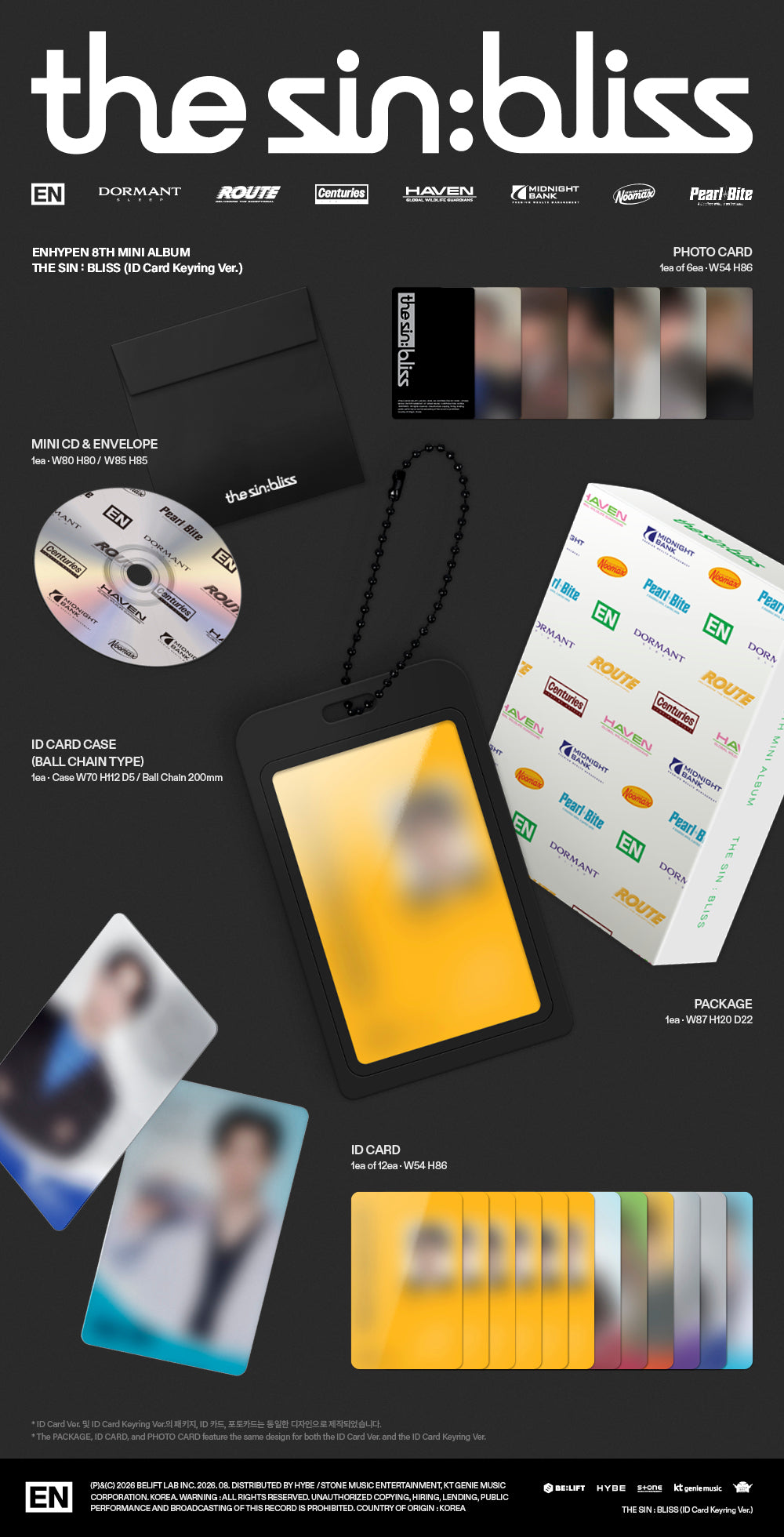 ENHYPEN - THE SIN : BLISS (ID Card Keyring Ver.) – hello82.shop