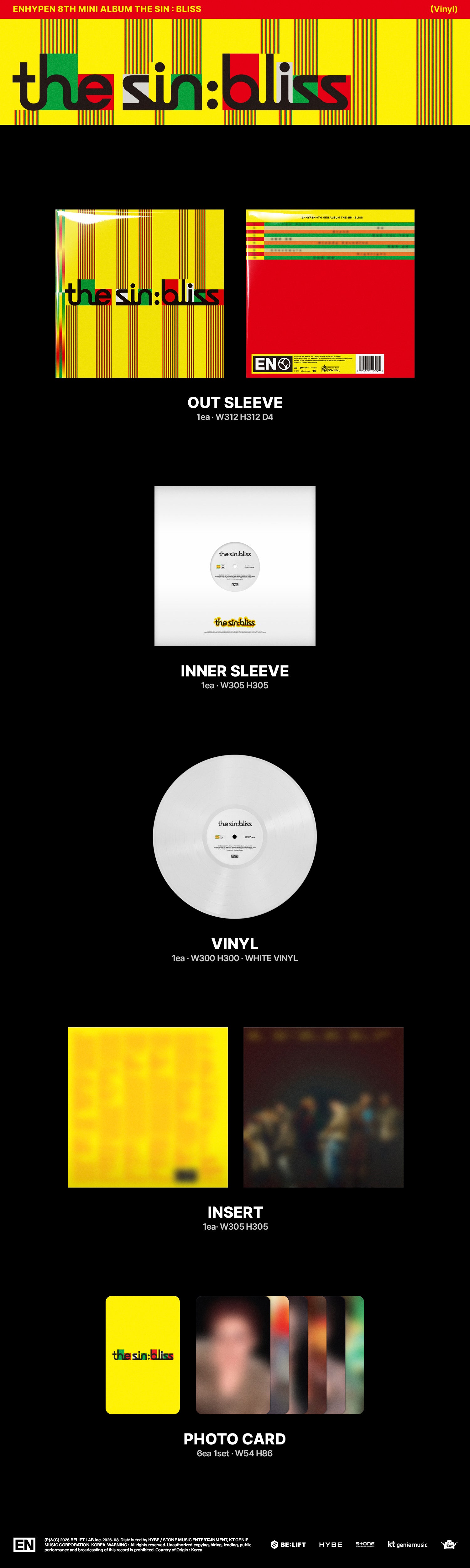 ENHYPEN - THE SIN : BLISS (Vinyl) – hello82.shop