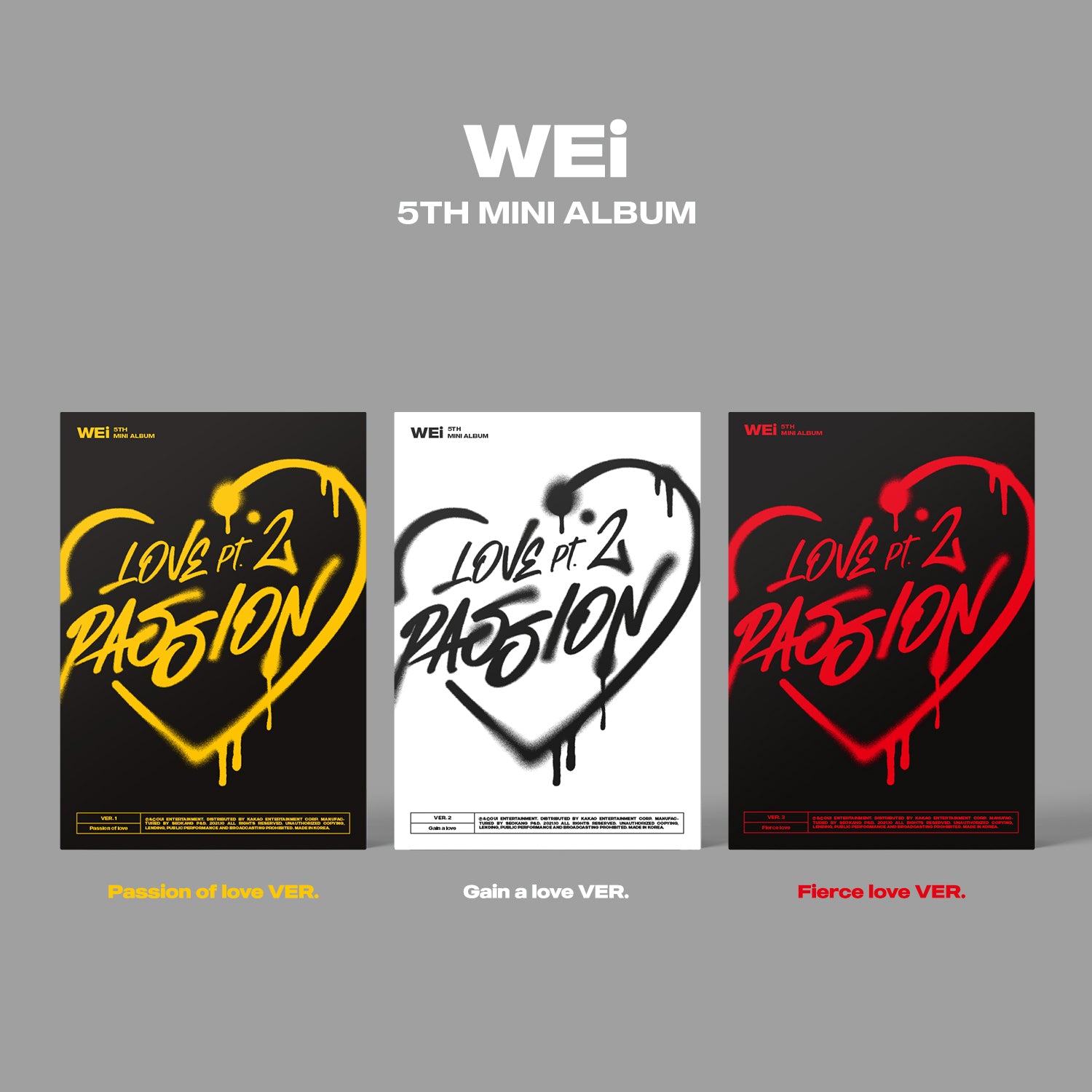 WEi アルバムセット PLAY82 WITH WEi] 6/2 LA Fansign Event Chance - 5th MINI ALBUM