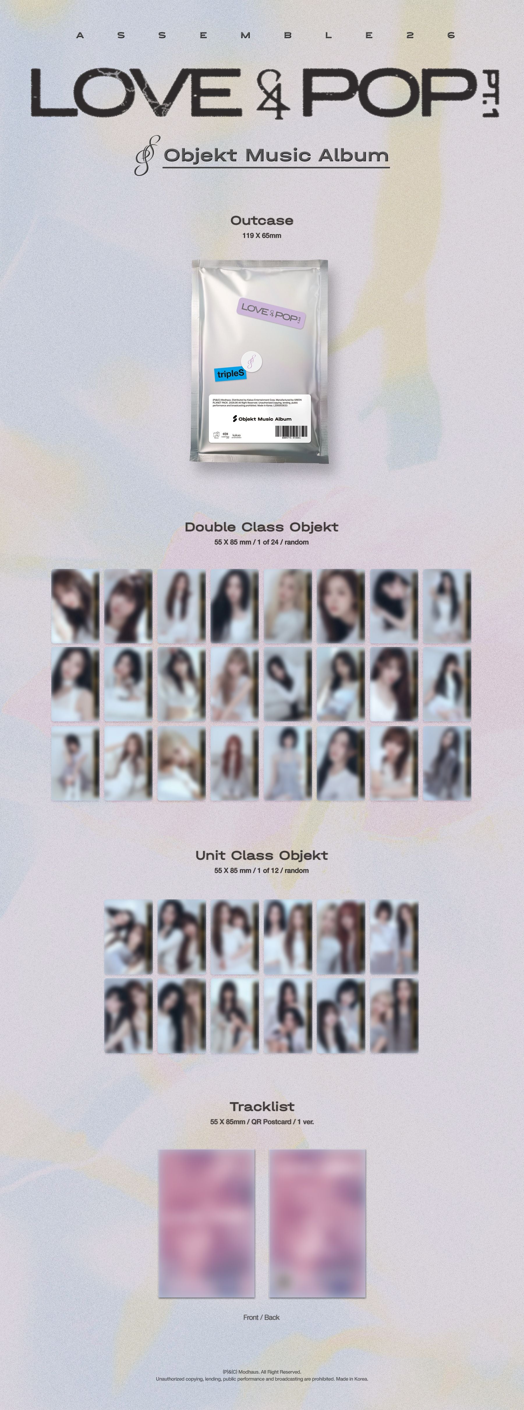 tripleS AAA ユヨン Objekt A211a hello82 tripleS - <LOVE & POP> pt.1 (Objekt Music Album) – hello82.shop