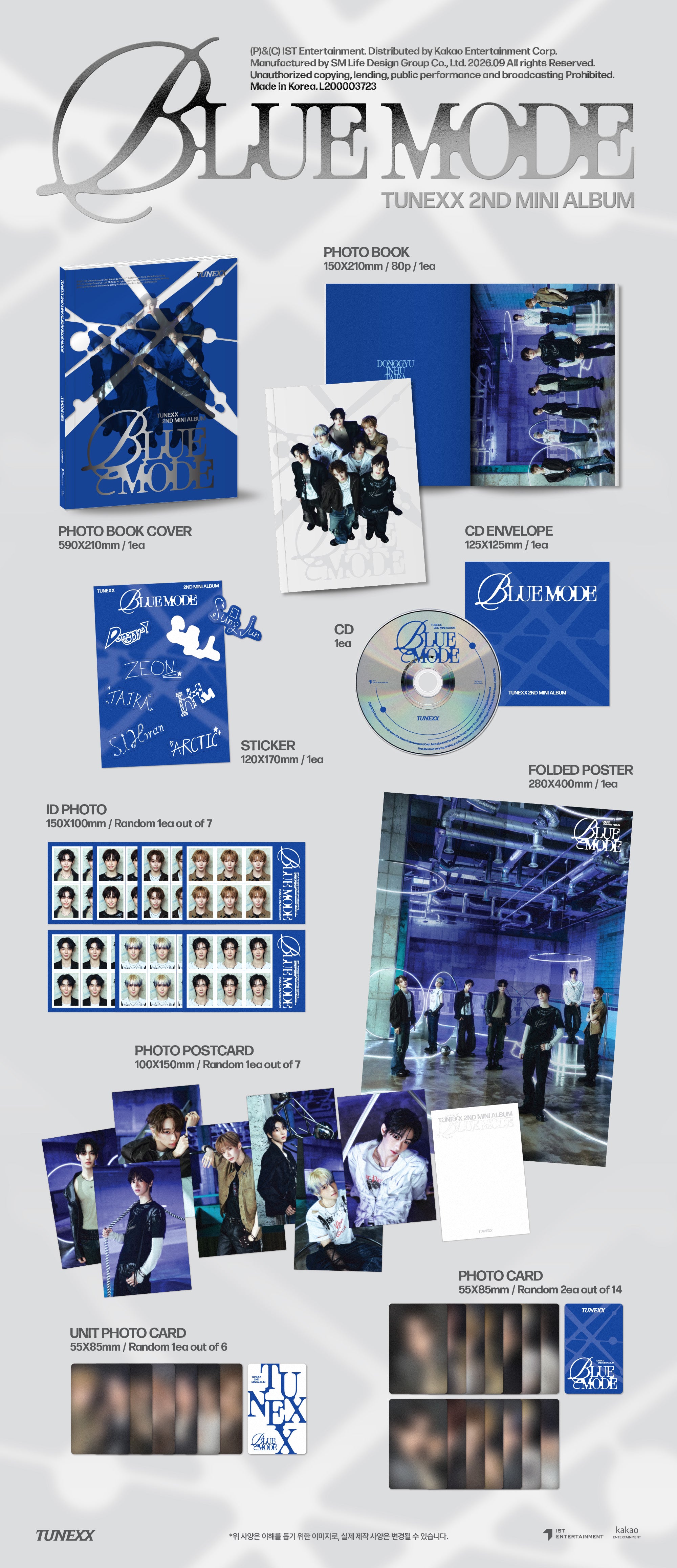 Signed] TUNEXX - 2ND MINI ALBUM [BLUE MODE] (Random) – hello82.shop