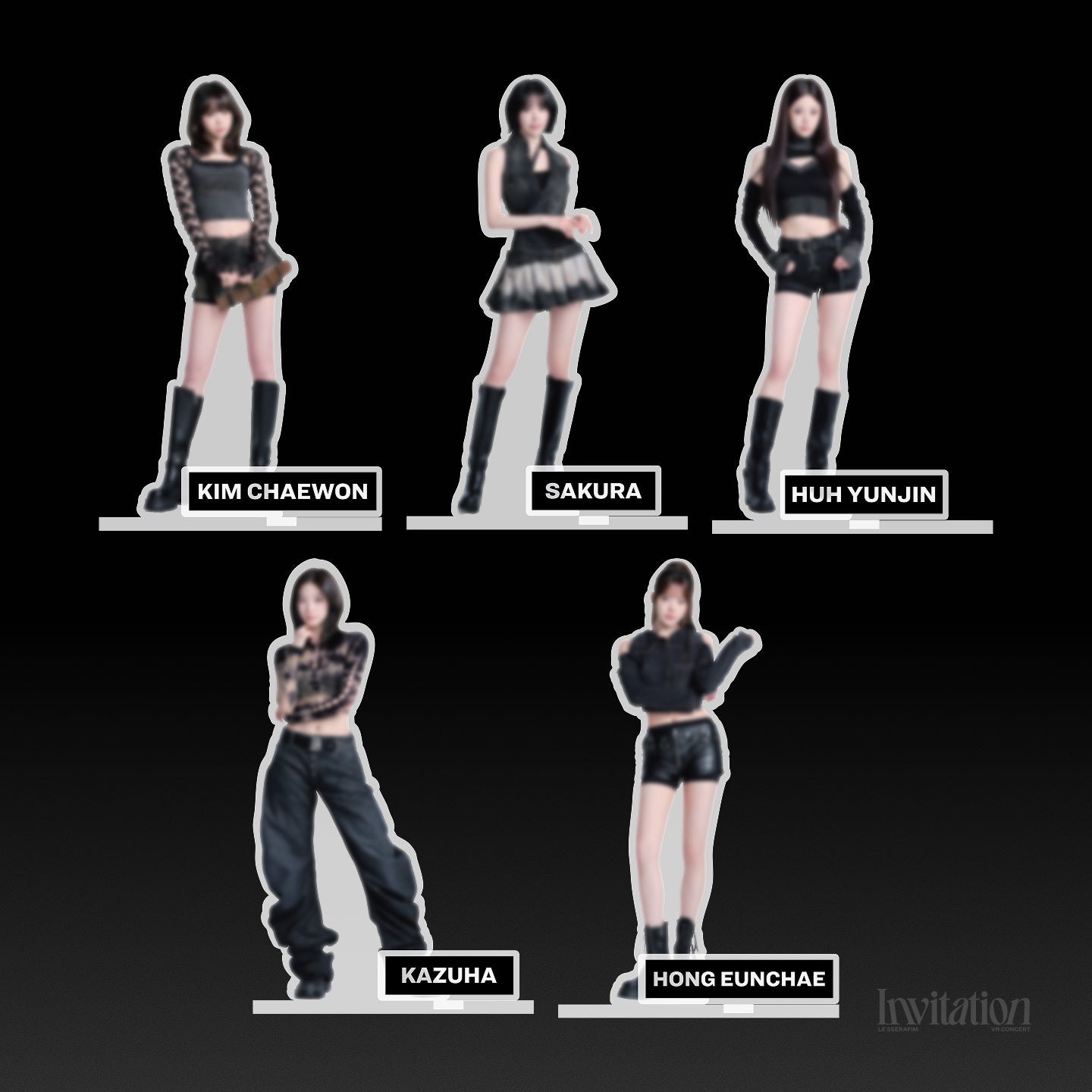 LE SSERAFIM - Invitation - ACRYLIC STAND featuring KIM CHAEWON, SAKURA, HUH YUNJIN, KAZUHA, or HONG EUNCHAE