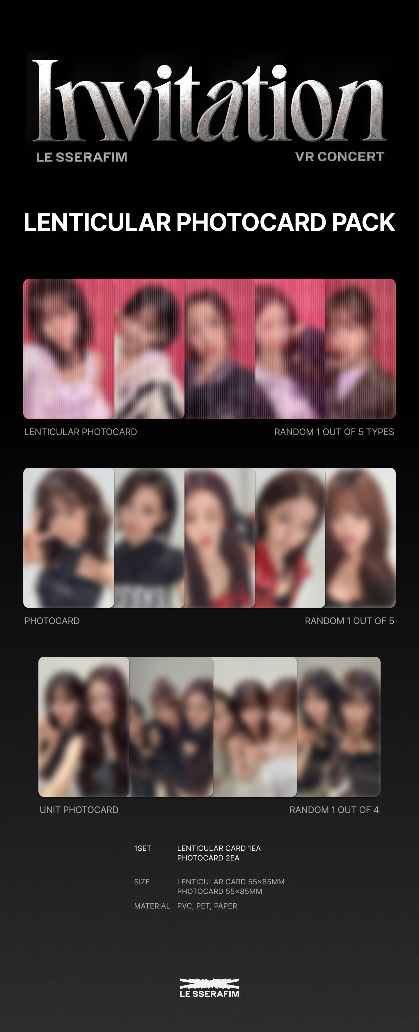LE SSERAFIM ウンチェ ラキドロ Hello82 US限定 LE SSERAFIM] CRAZY / hello82 Exclusive Photocard Postcard POP-UP