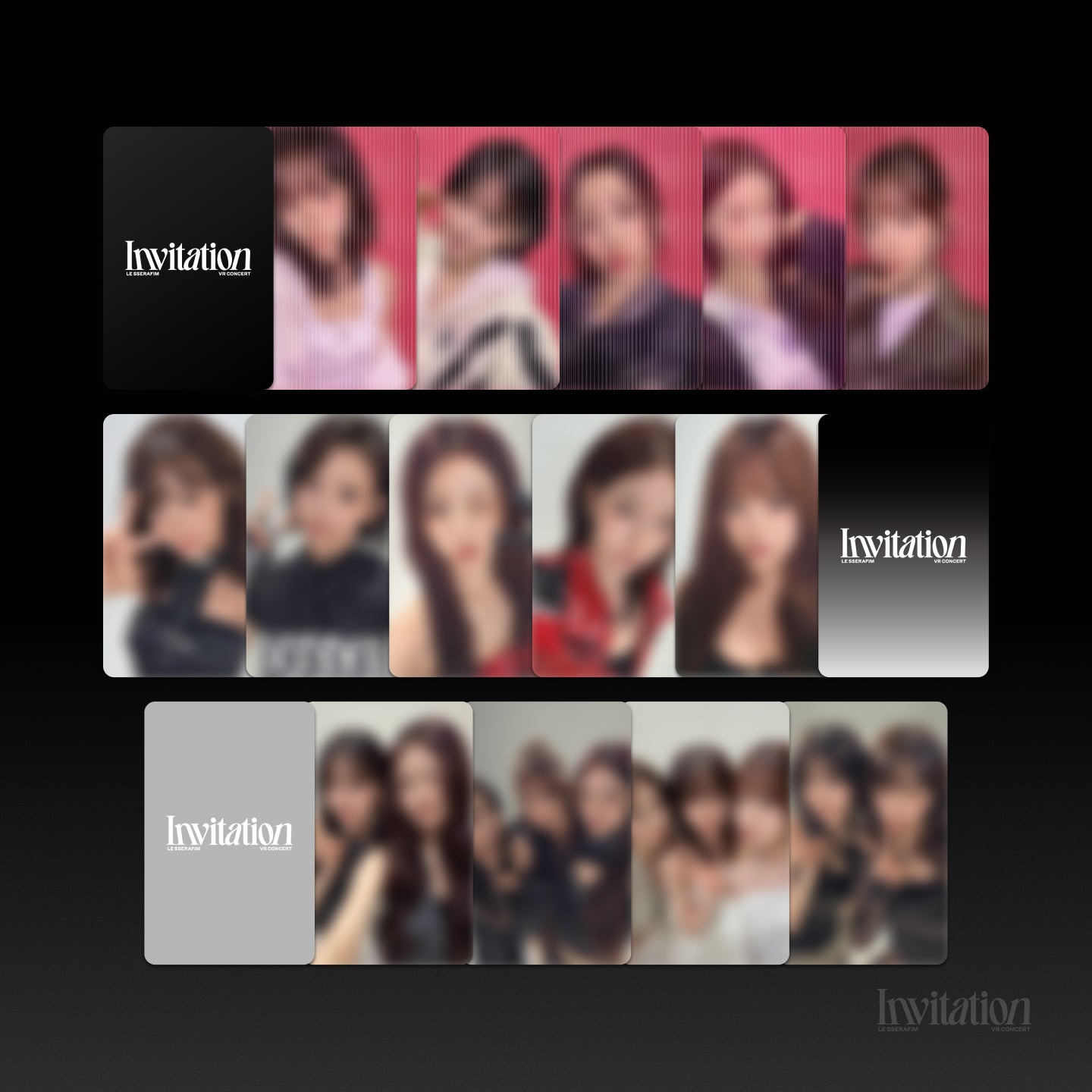 LE SSERAFIM - Invitation - LENTICULAR PHOTOCARD PACK featuring KIMCHAEWON, SAKURA, HUHYUNJIN, KAZUHA, or HONGEUNCHAE