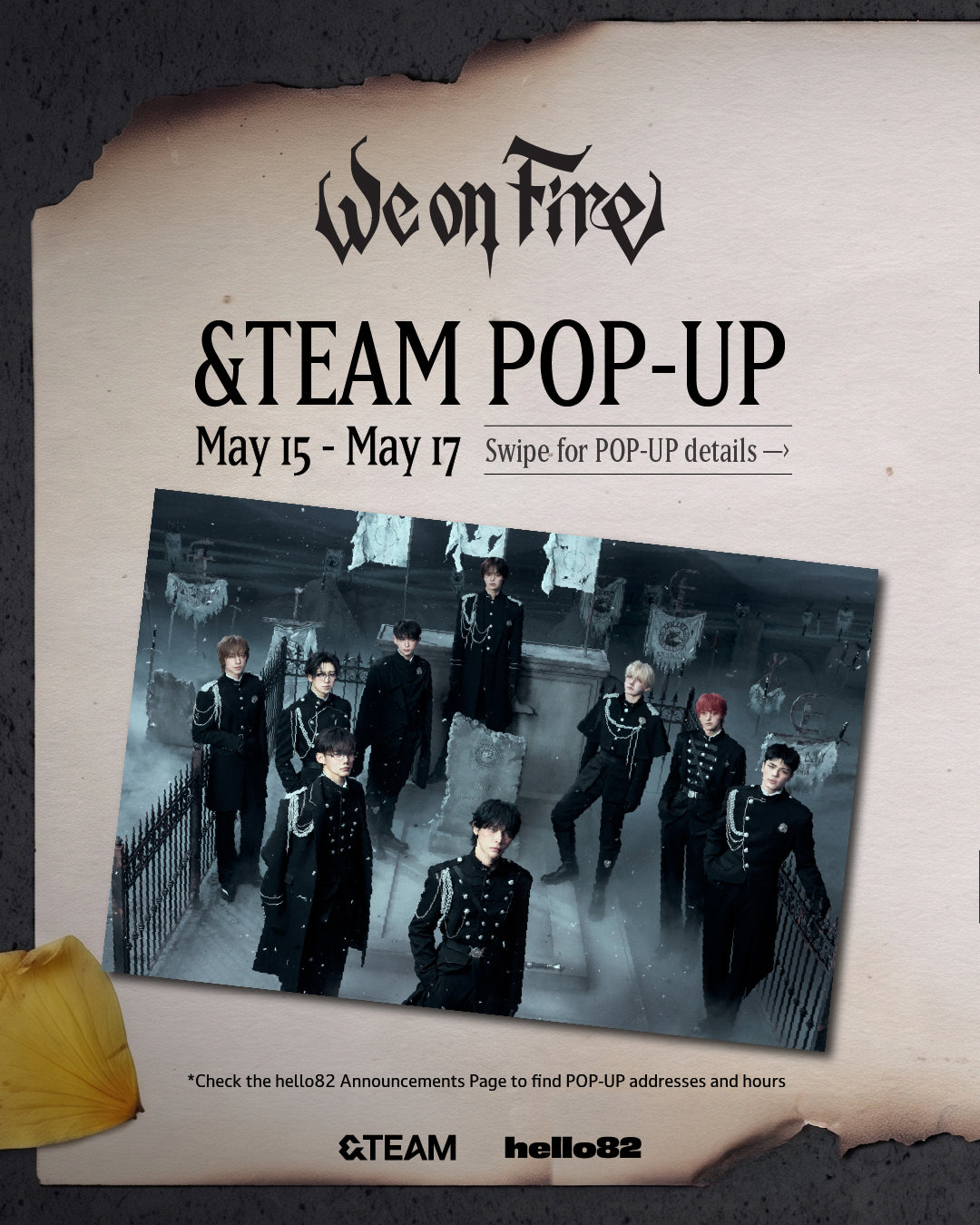 &TEAM - We on Fire] POP-UP Locations – hello82.shop