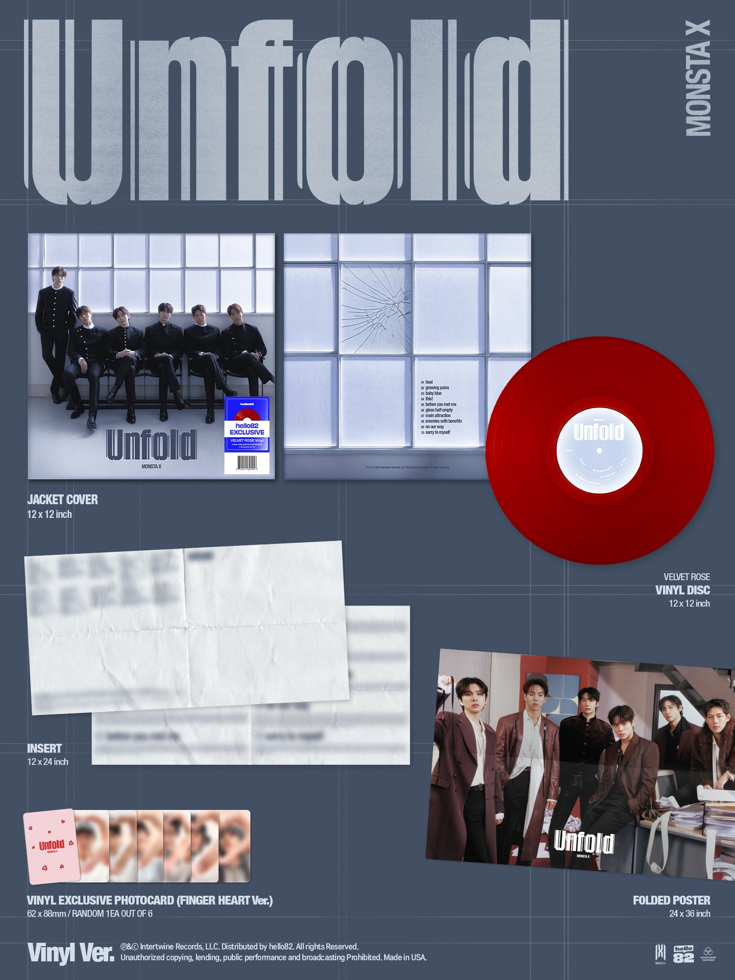 MONSTA X - Unfold (Vinyl) - hello82 Exclusive – hello82.shop