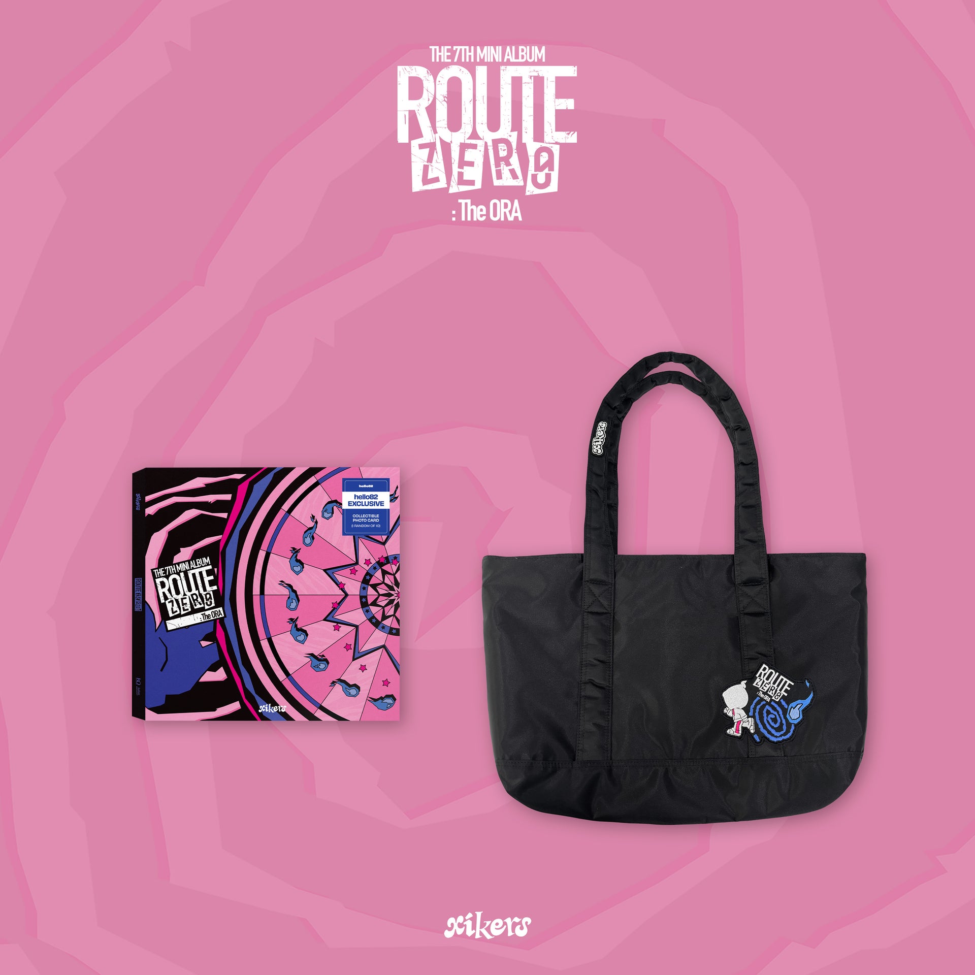 xikers - ROUTE ZERO : The ORA - Fan Pack #2 including xikers - ROUTE ZERO : The ORA - hello82 Exclusive - HIKER Ver. and xikers - ROUTE ZERO : The ORA - Nylon Tote Bag