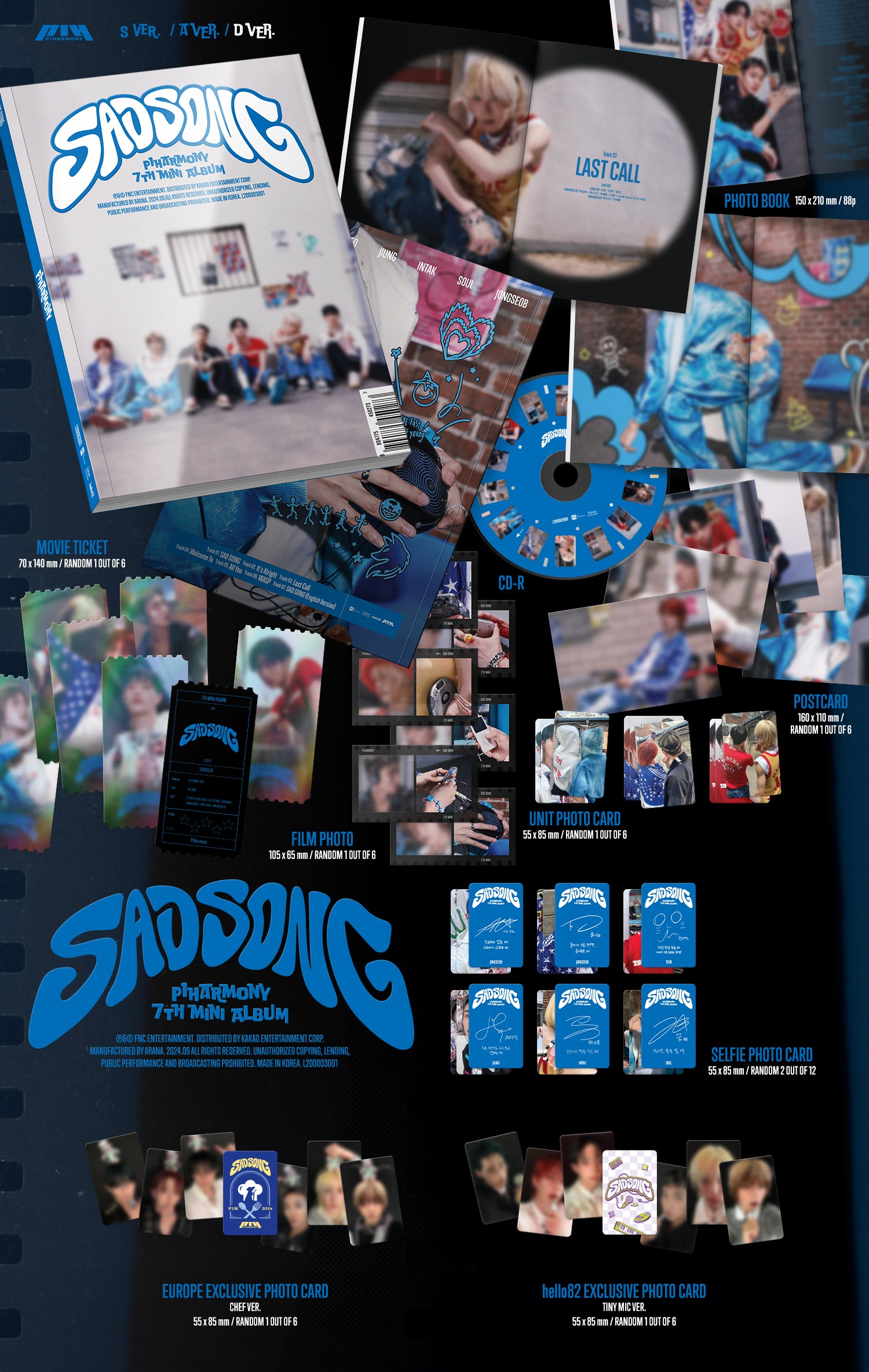 P1Harmony - SAD SONG - Europe hello82 Exclusive – hello82.shop