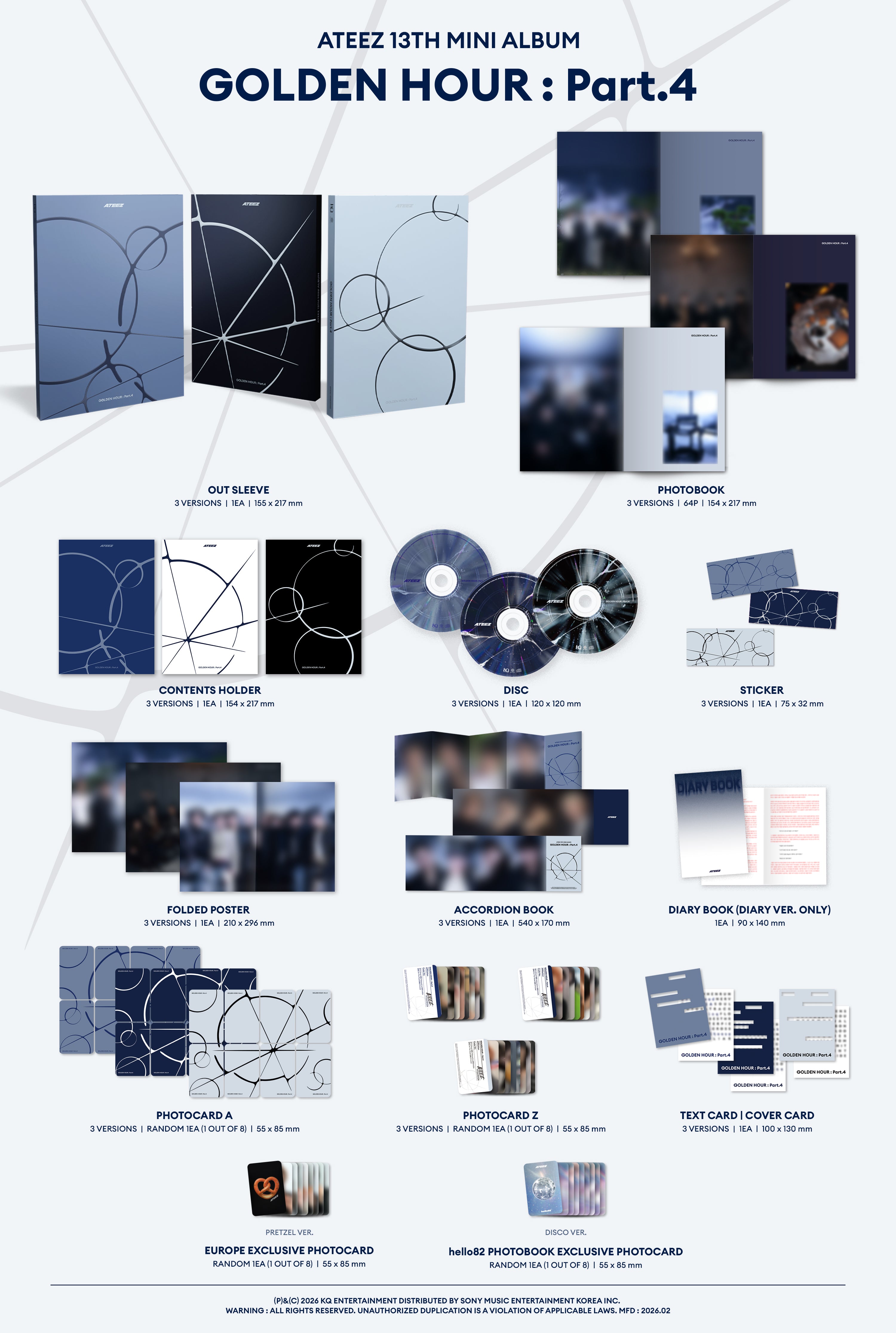 ATEEZ - GOLDEN HOUR : Part.4 - Europe hello82 Exclusive – hello82.shop